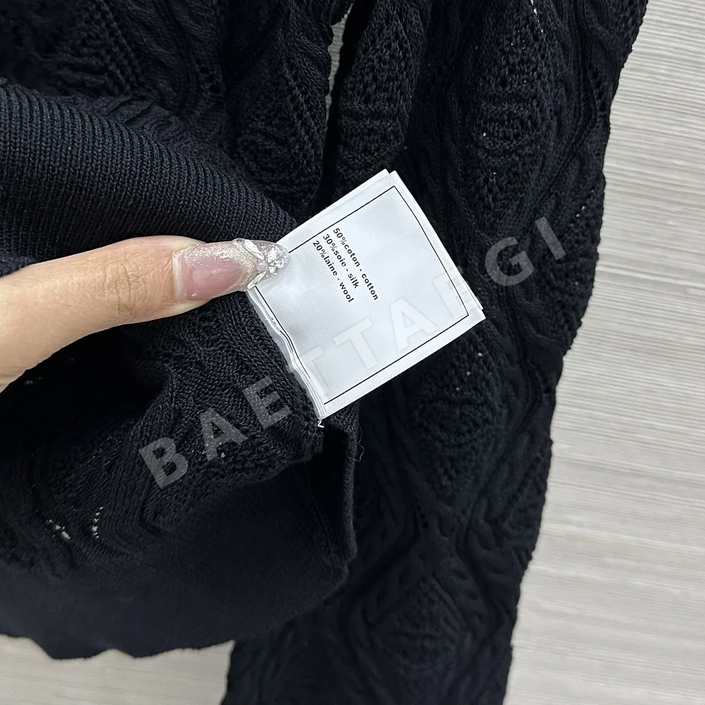 샤넬 시스루 짜임 여성 가디건 상세 이미지 9