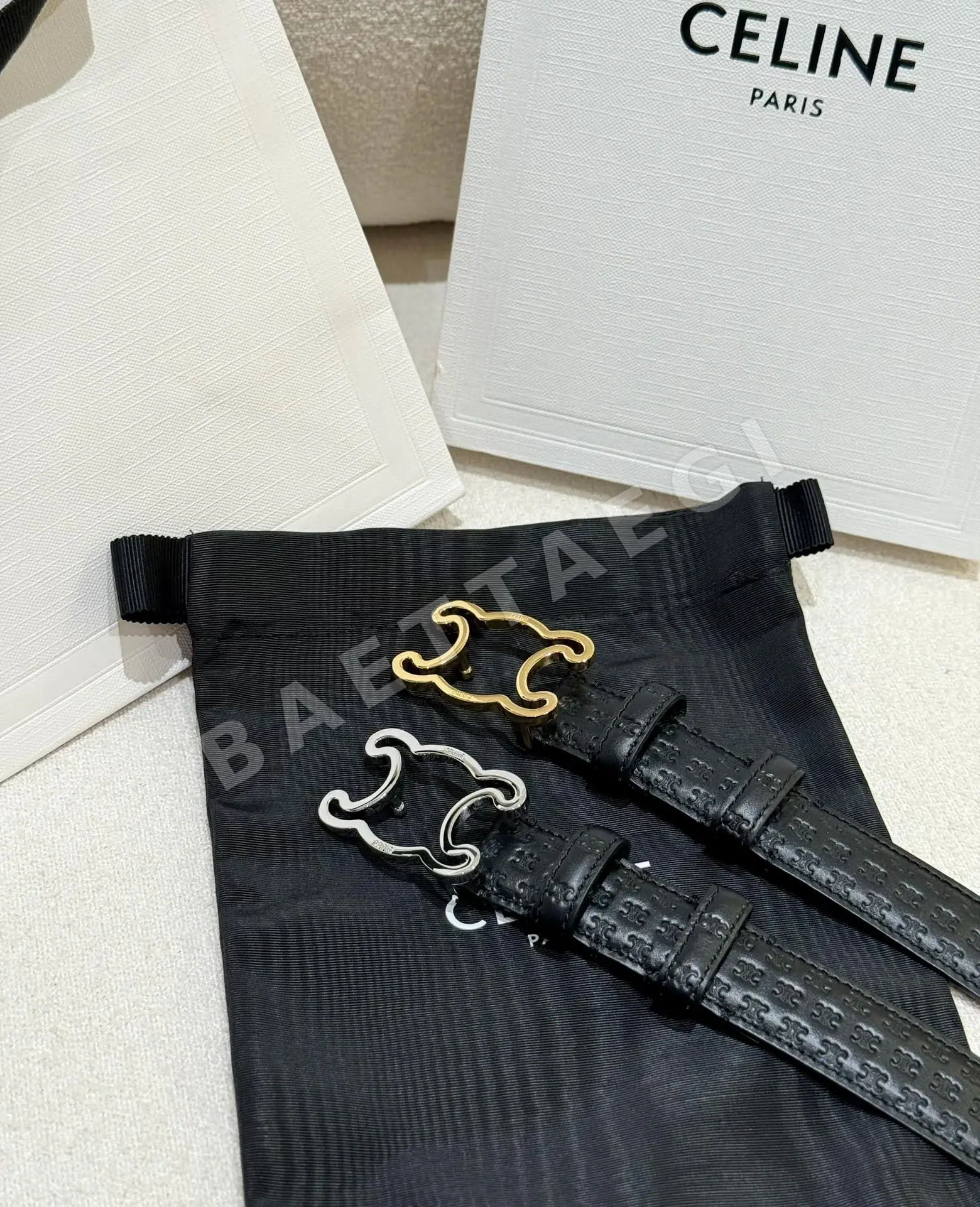 셀린느 여성 가죽 벨트 상세 이미지 4