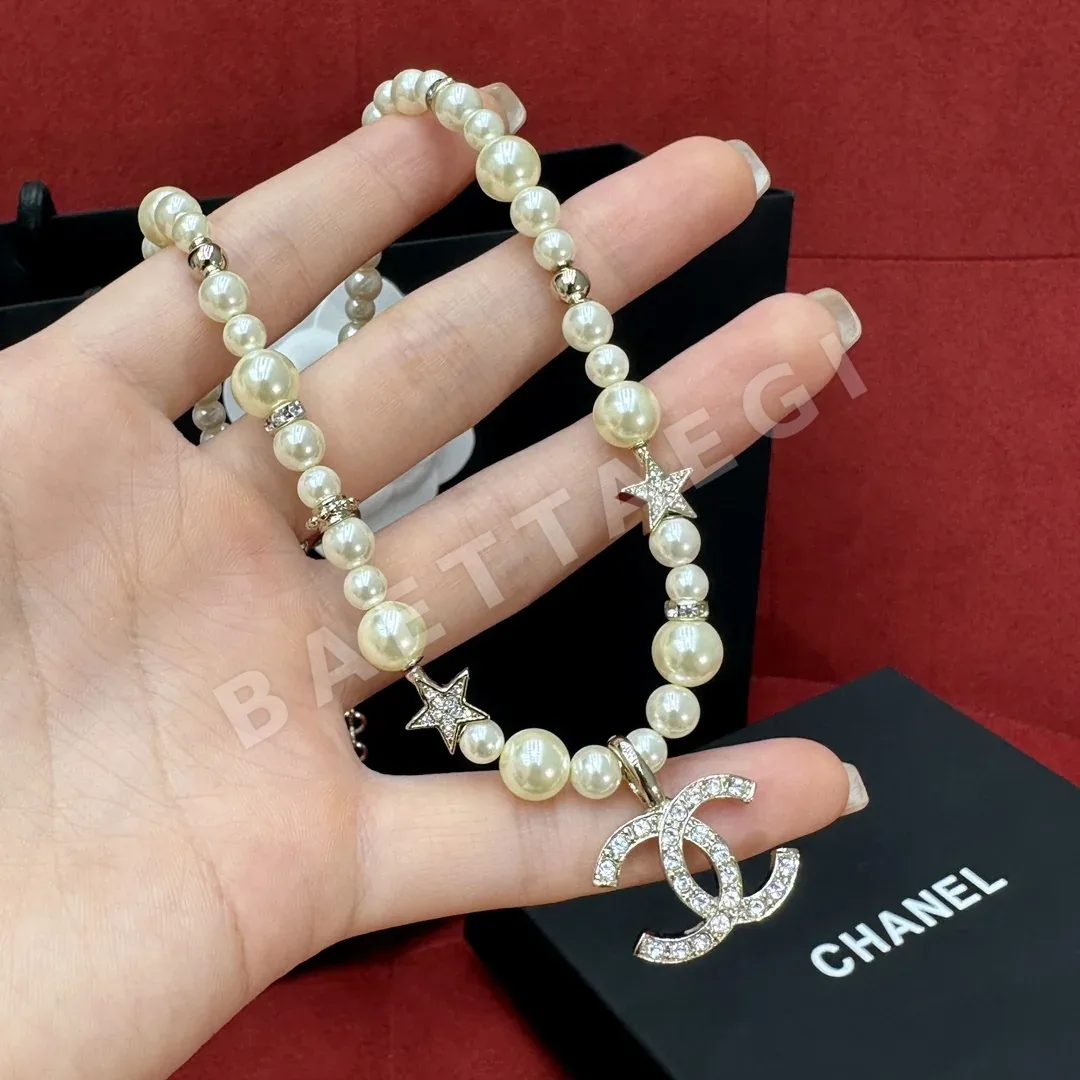 샤넬 진주 스타 더블 C 목걸이 179604