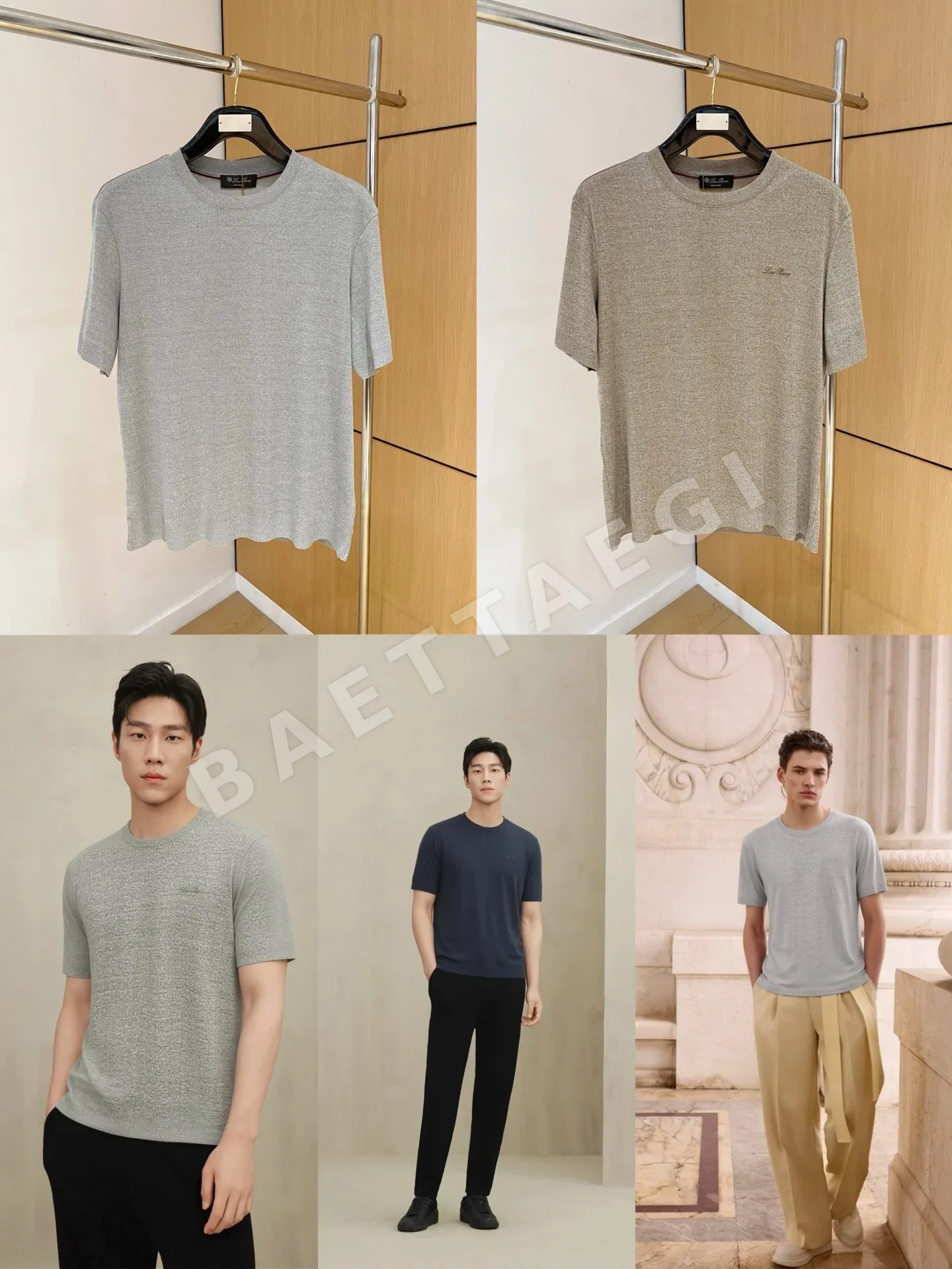 로로피아나 남성 린넨 반팔 티셔츠 상세 이미지 9