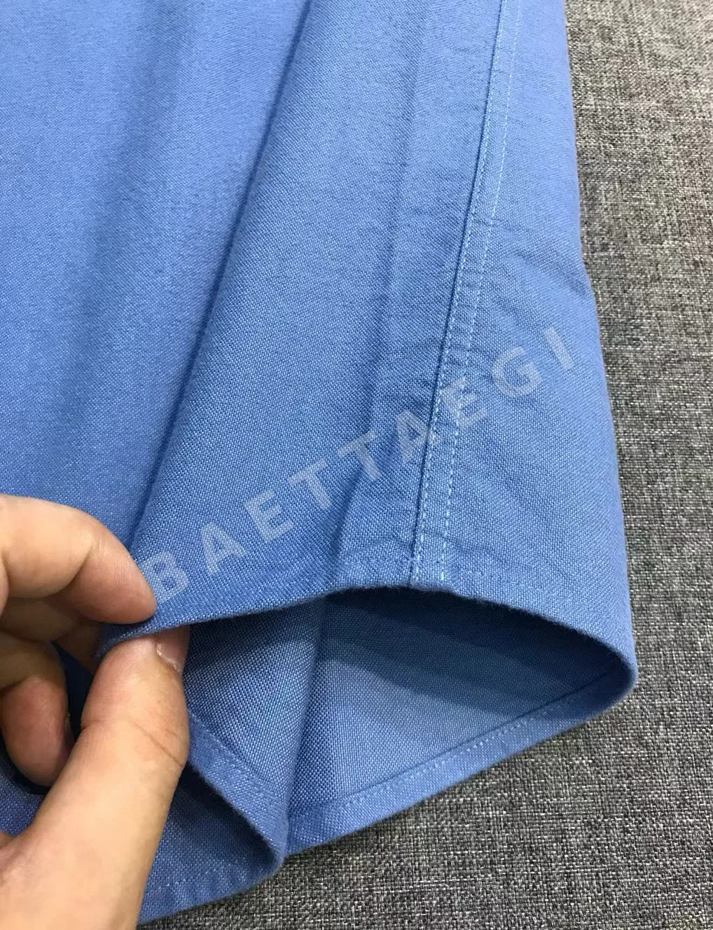 로로피아나 코튼 옥스포드 기모 긴팔 셔츠 남성 상세 이미지 9