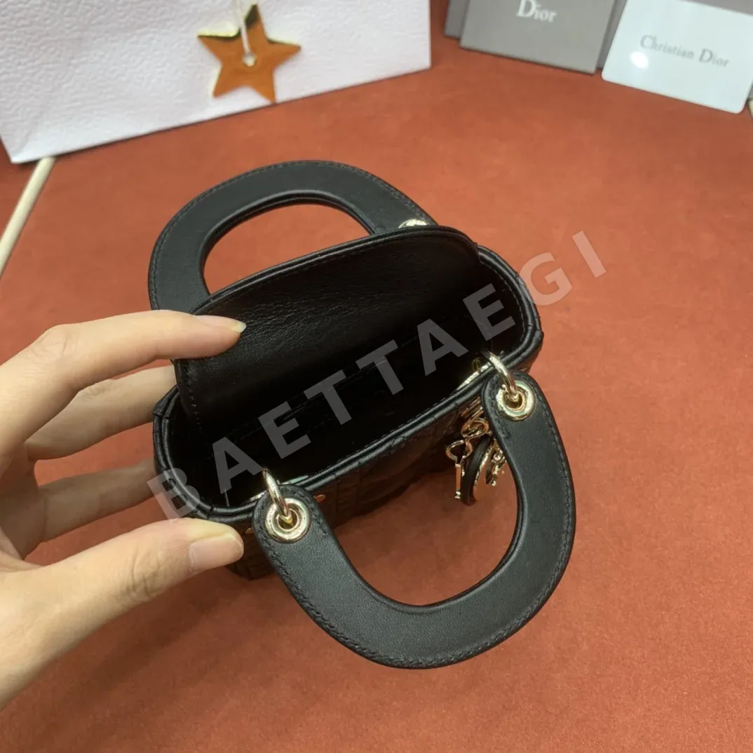 디올 레이디 마이크로 램스킨 가방 상세 이미지 7