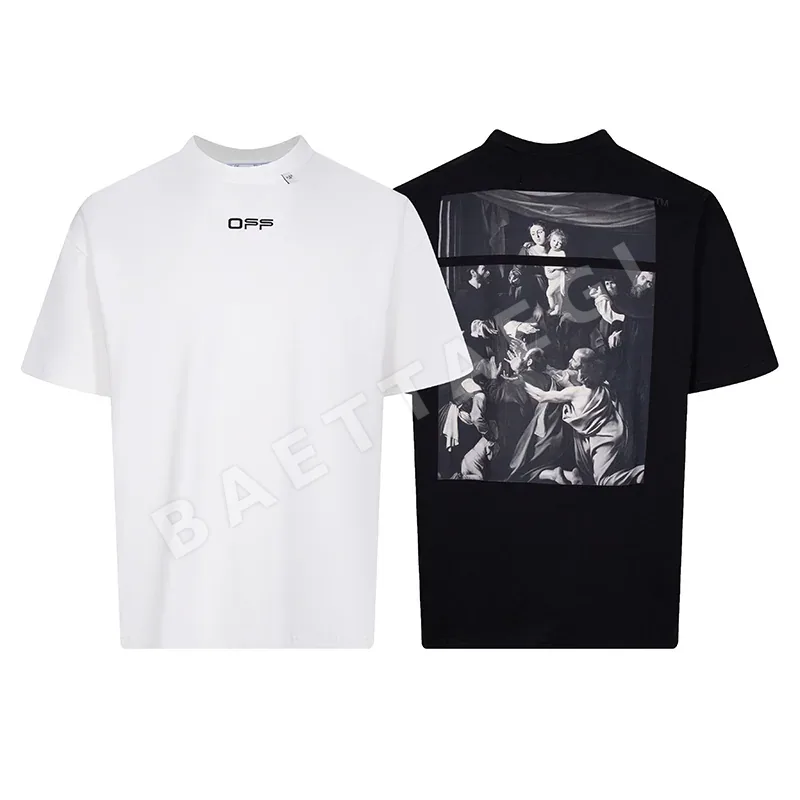 오프화이트 Caravaggio 프린트 남성 반팔티 OF 21 상세 이미지 3