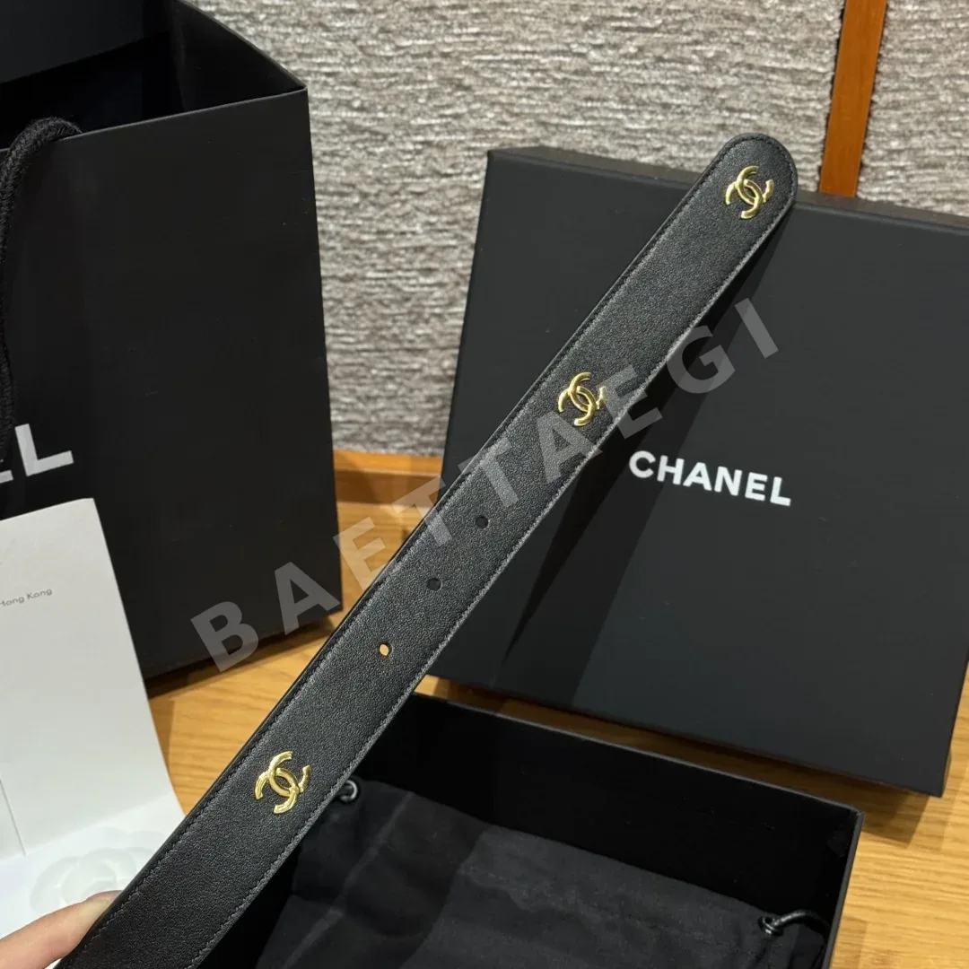 샤넬 양면 카프스킨 가죽 벨트 상세 이미지 8