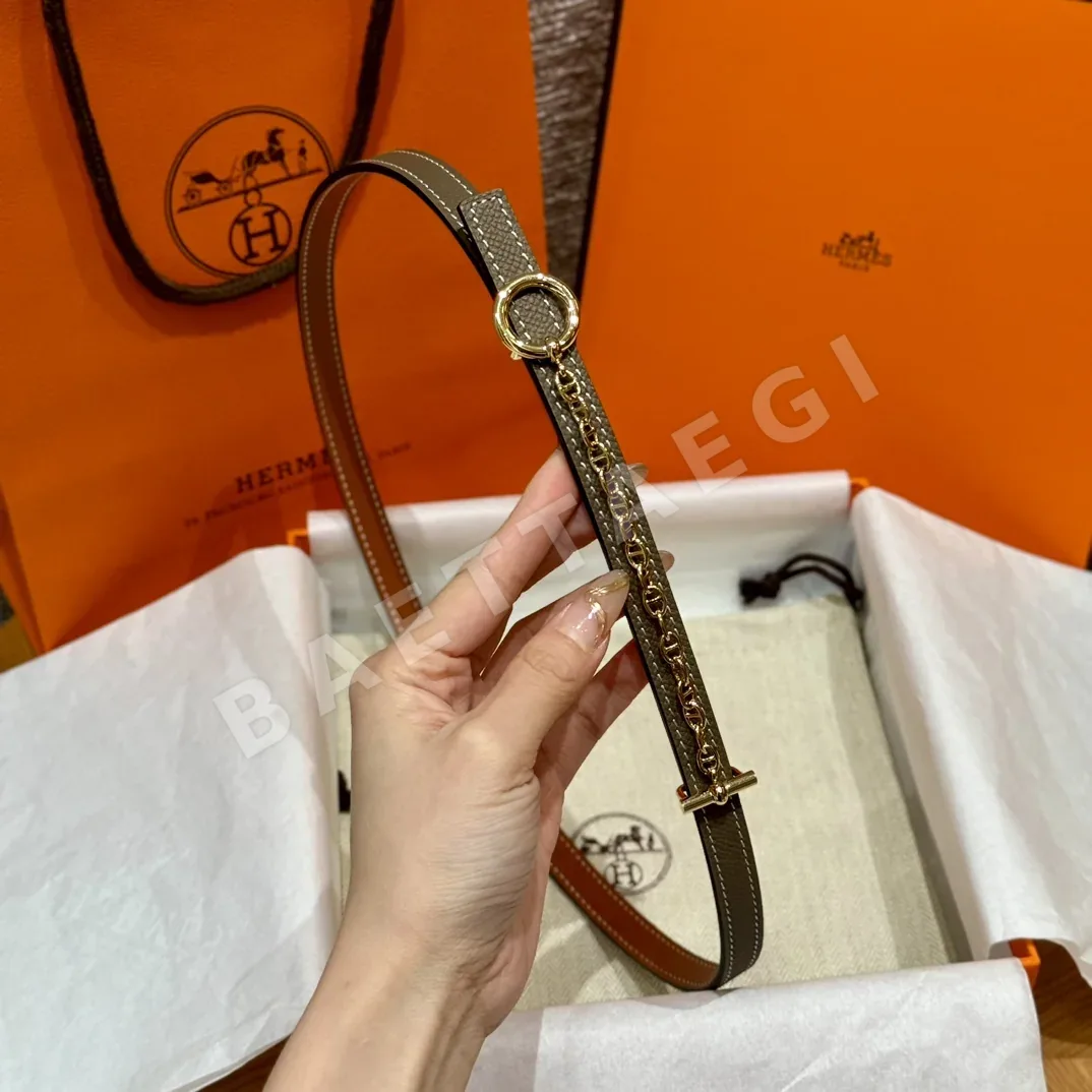 에르메스 팔라듐 도금 메탈 버클 가죽 벨트 상세 이미지 5