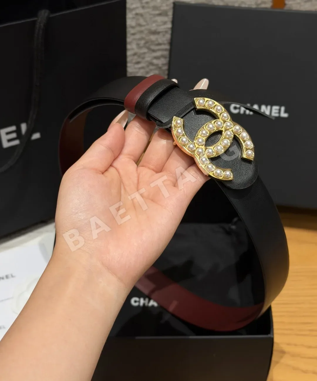 샤넬 리버시블 카프스킨 벨트 30mm 상세 이미지 4