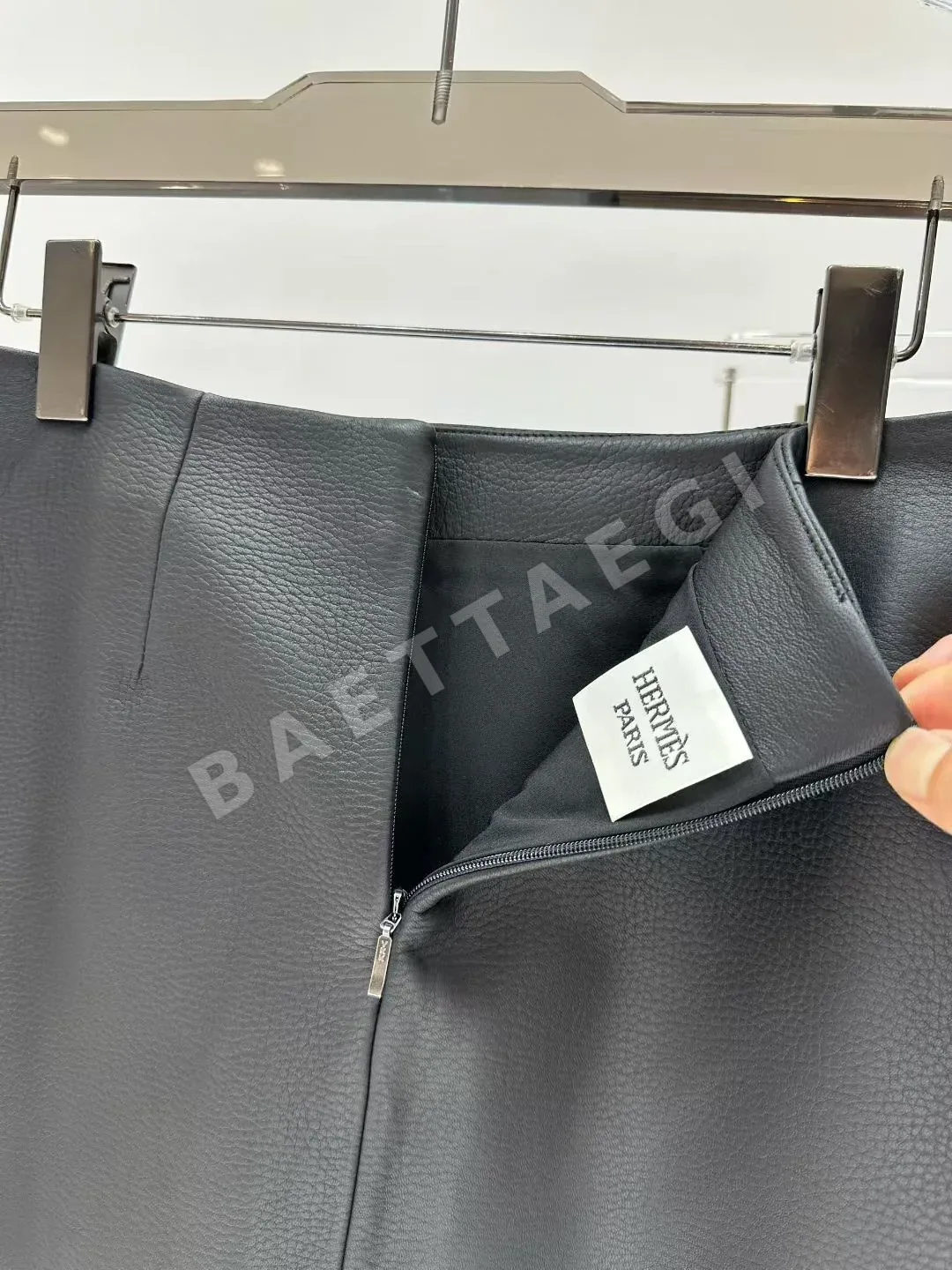 에르메스 램스킨 가죽 스커트 상세 이미지 8