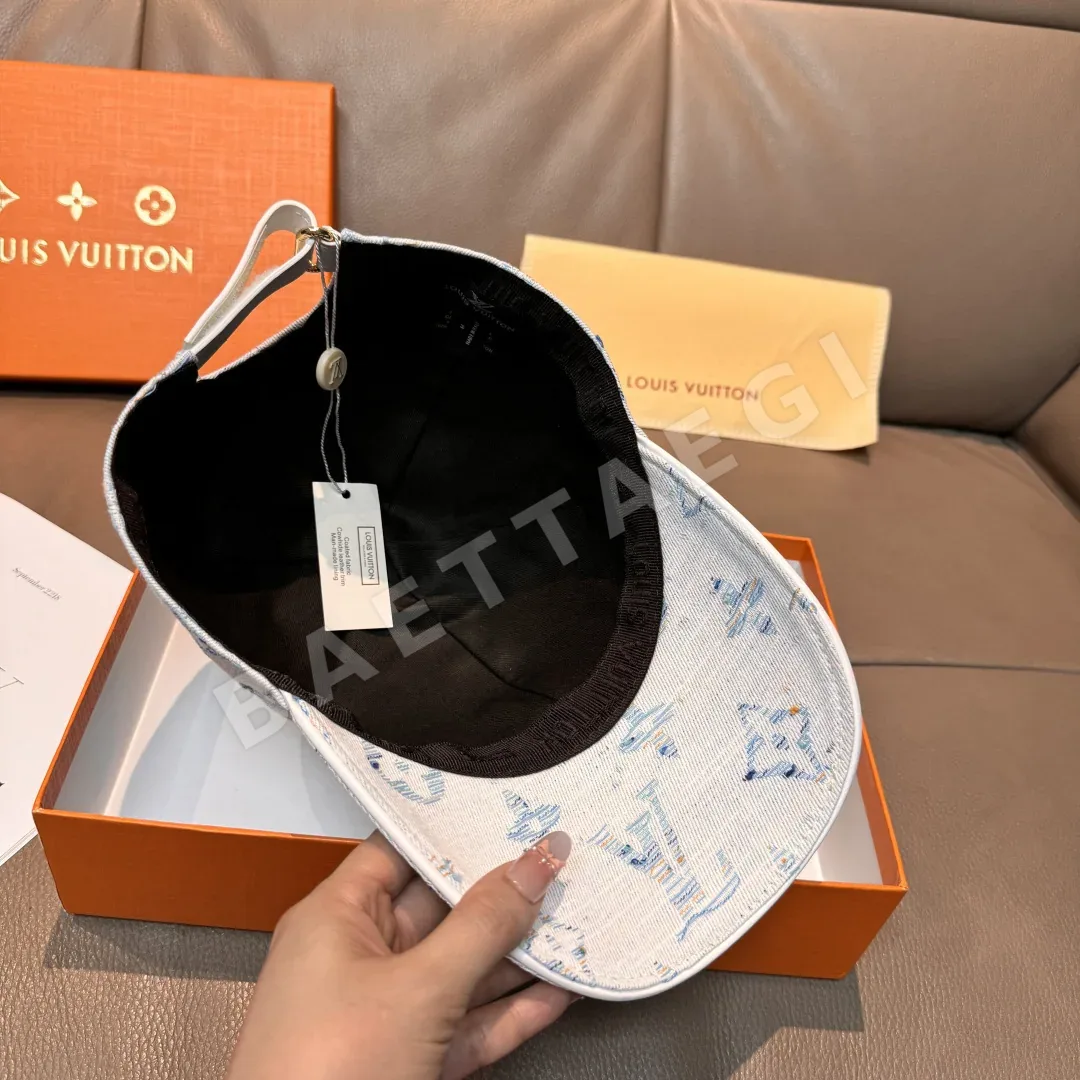 루이비통 자카드 데님 패치 캡 상세 이미지 6