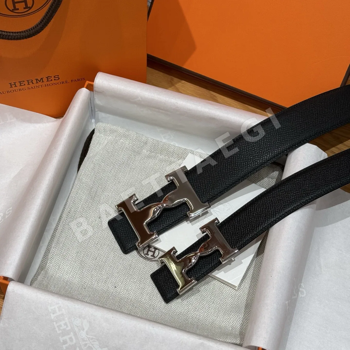 에르메스 리버시블 메탈 버클 남성용 벨트 상세 이미지 2