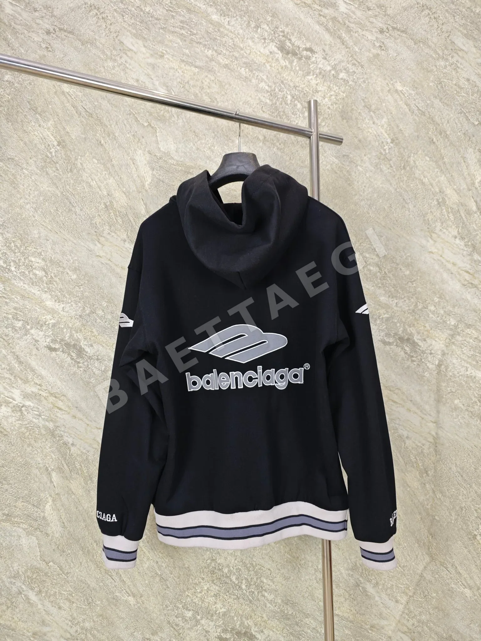 발렌시아가 자수 리브 남성 후드 레플리카 46976 Balenciaga Hoodie 상세 이미지 2