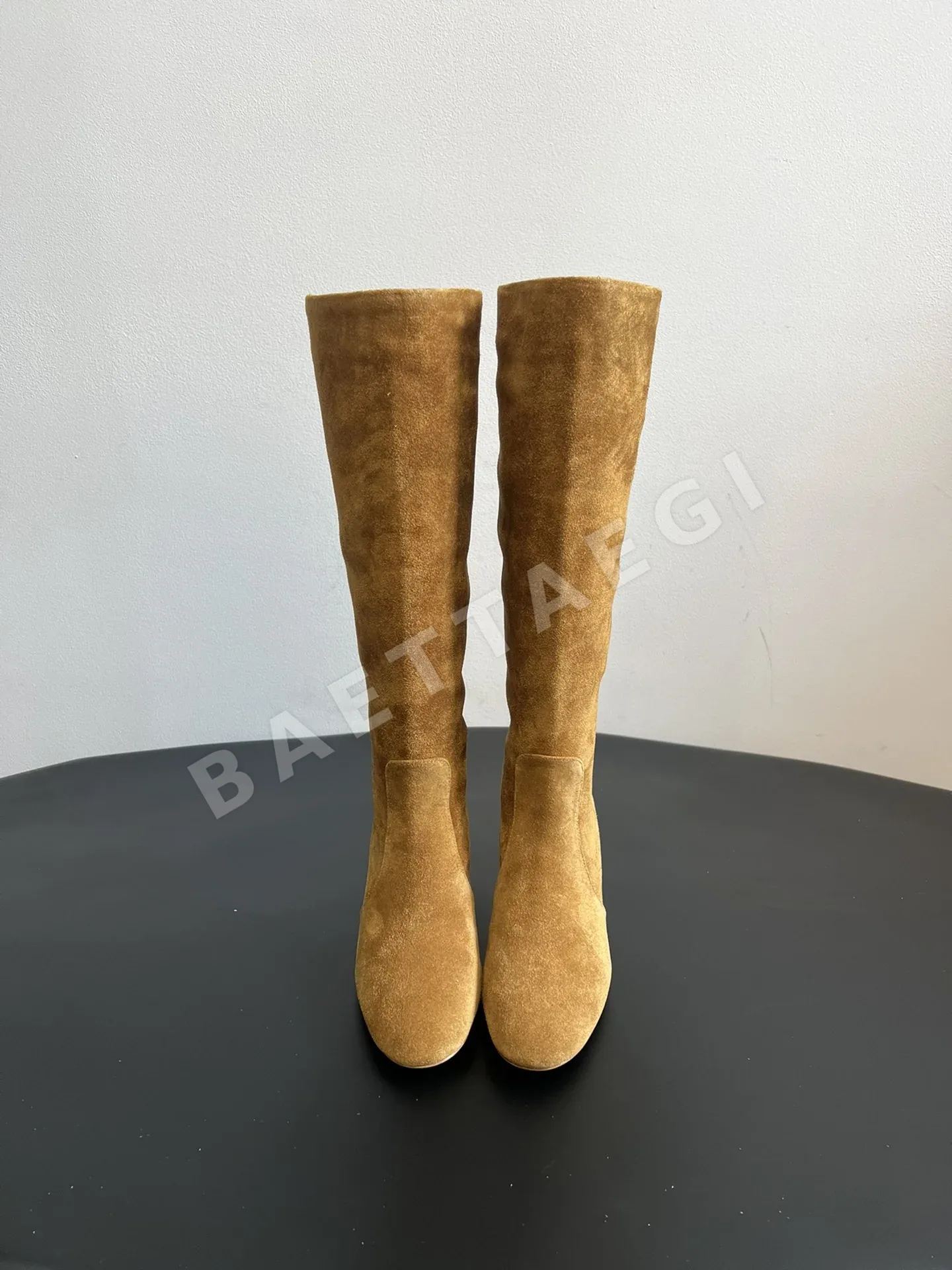 지안비토 스웨이드 하이 샤프트 청키 힐 부츠 75135