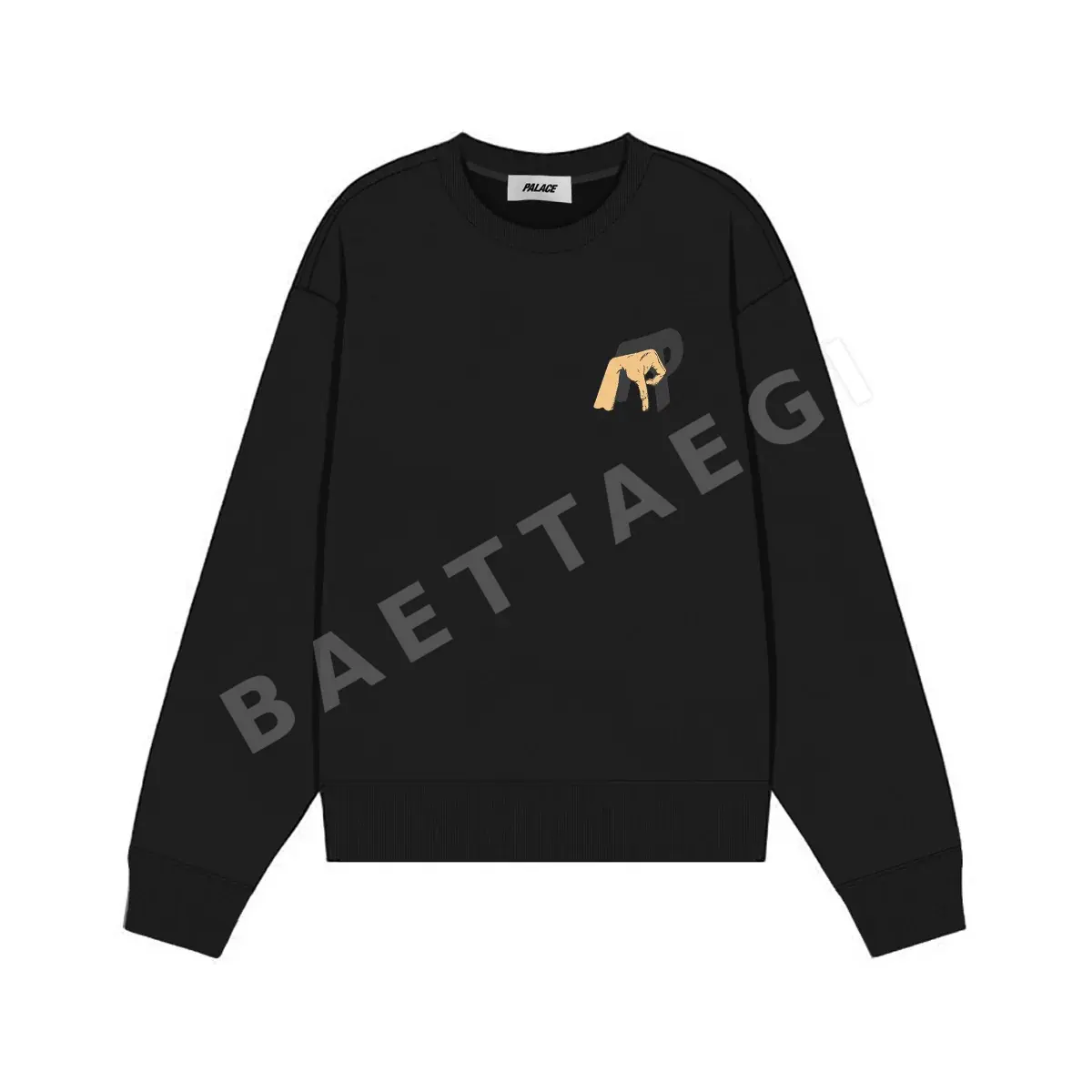 팔라스 지오메트릭 삼각형 크루넥 긴팔 티셔츠 상세 이미지 2