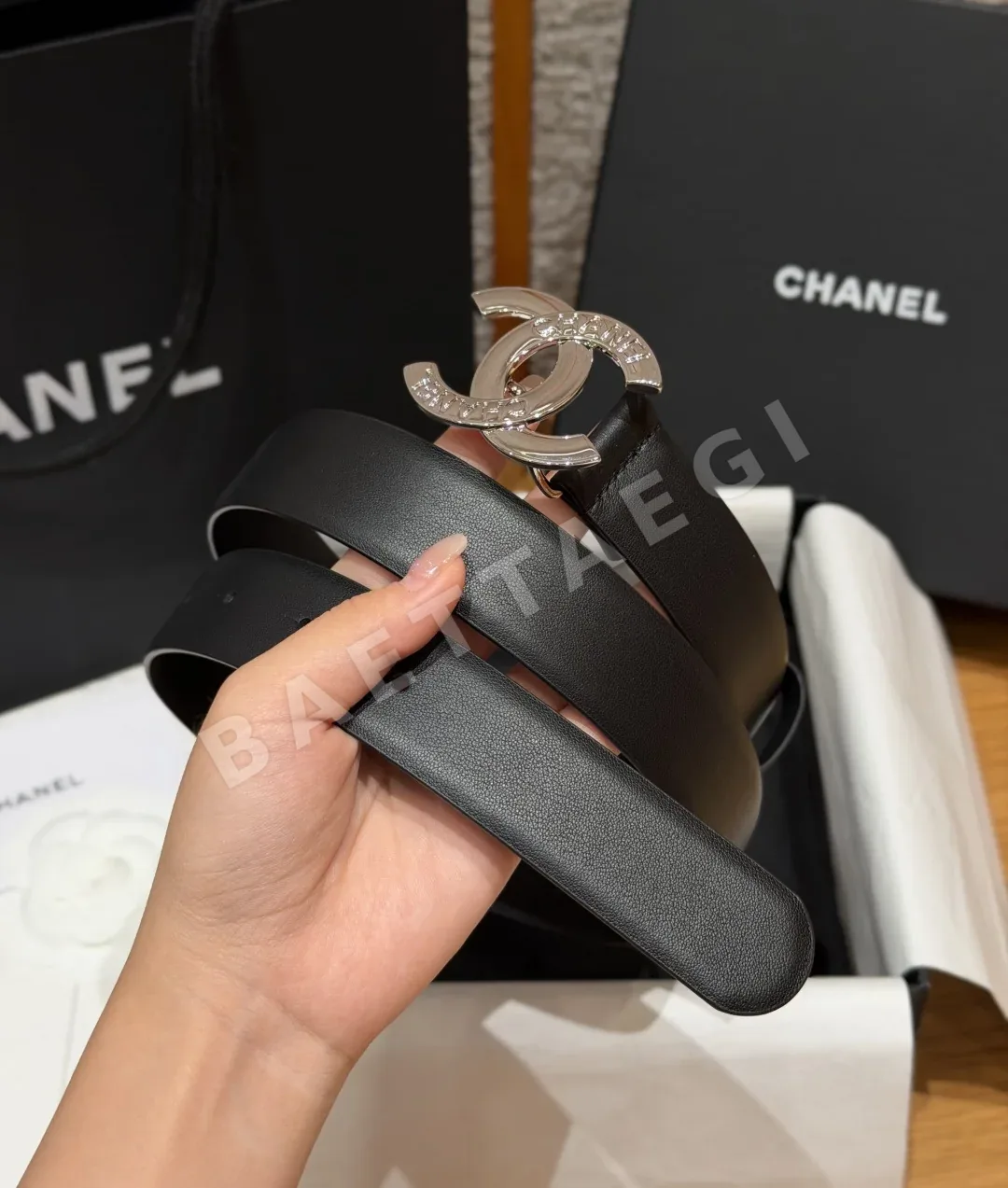 샤넬 클래식 더블 C 가죽 벨트 상세 이미지 2