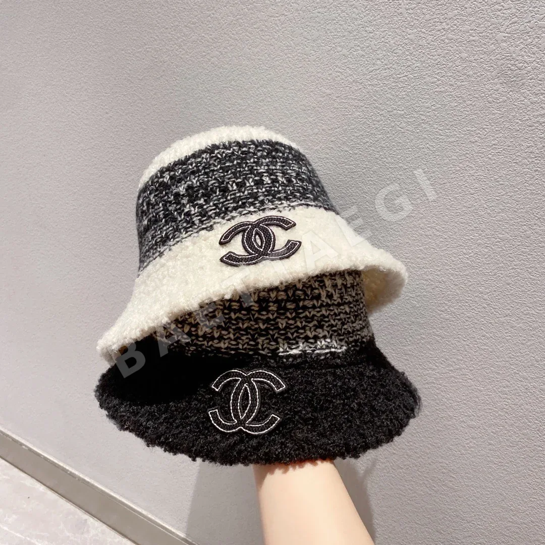 샤넬 믹스 컬러 니트 피셔맨 햇 모자 82748
