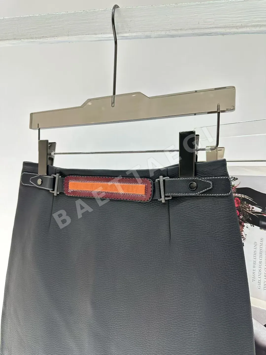 에르메스 램스킨 가죽 스커트 상세 이미지 5