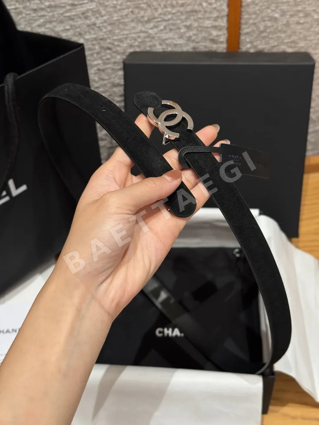 샤넬 타임리스 클래식 양면 카프스킨 벨트 상세 이미지 3