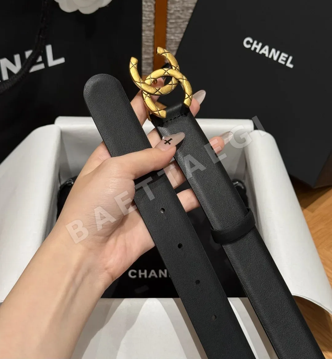 샤넬 클래식 더블 C 가죽 벨트 상세 이미지 5