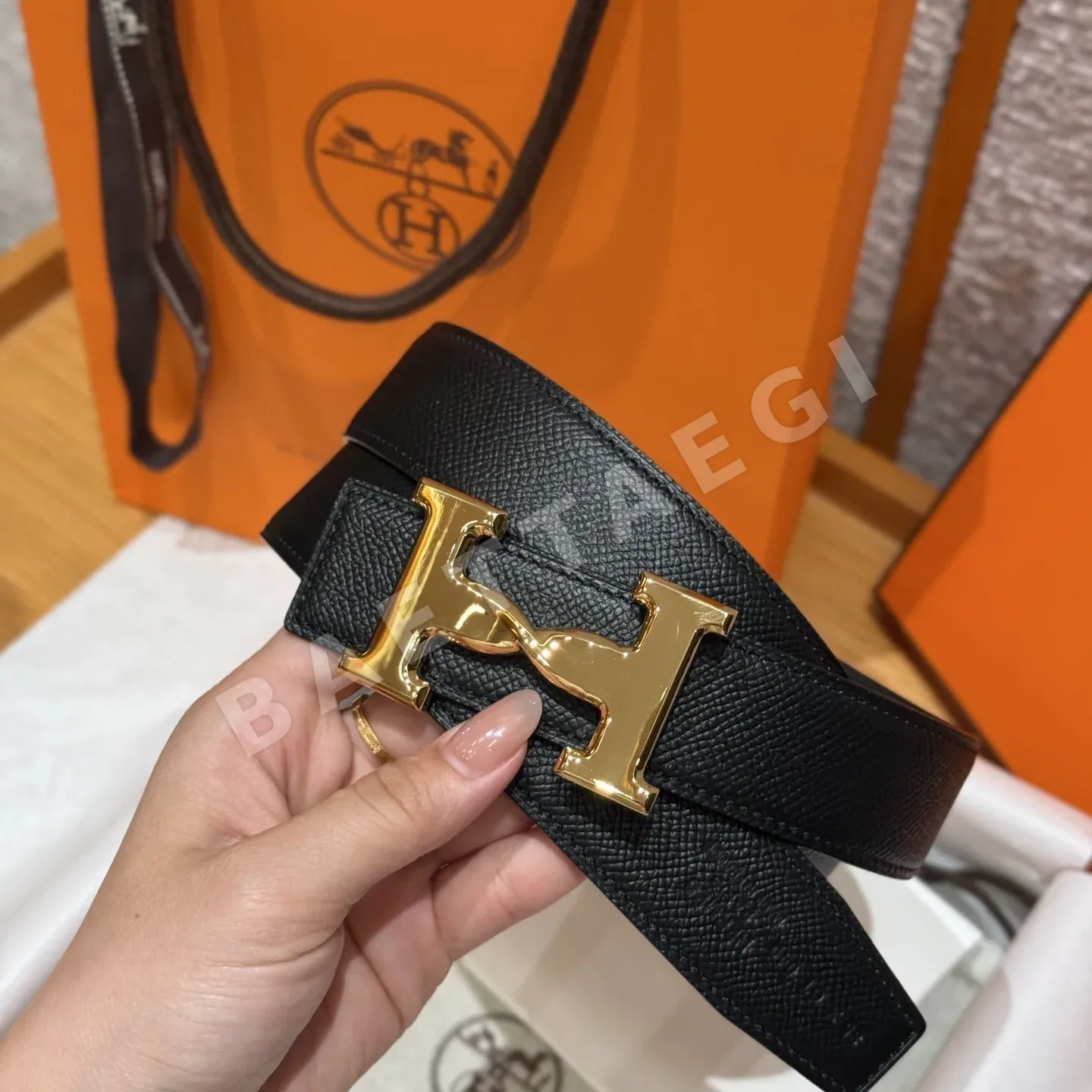 에르메스 리버시블 메탈 버클 남성 벨트 상세 이미지 2