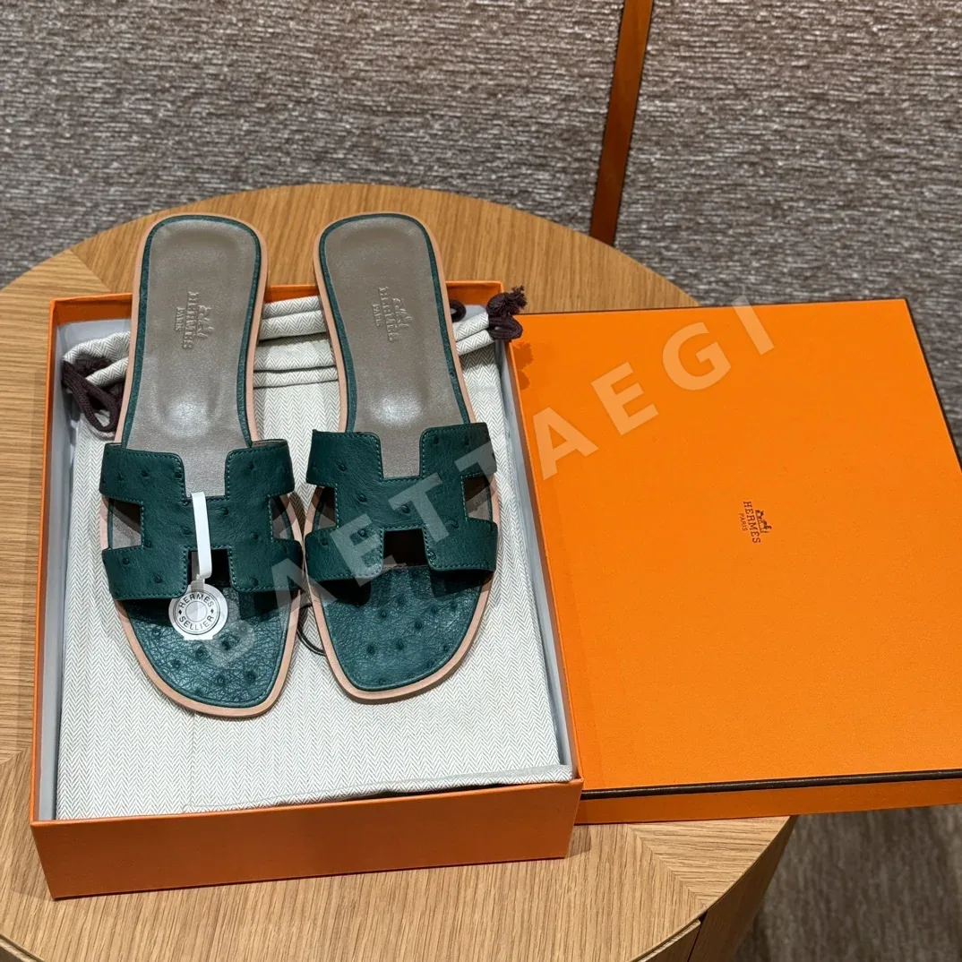 에르메스 오란 타조가죽 샌들 상세 이미지 9