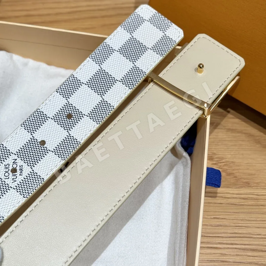 루이비통 LV 이니셜 40mm 리버시블 다미에 아줄 벨트 상세 이미지 7