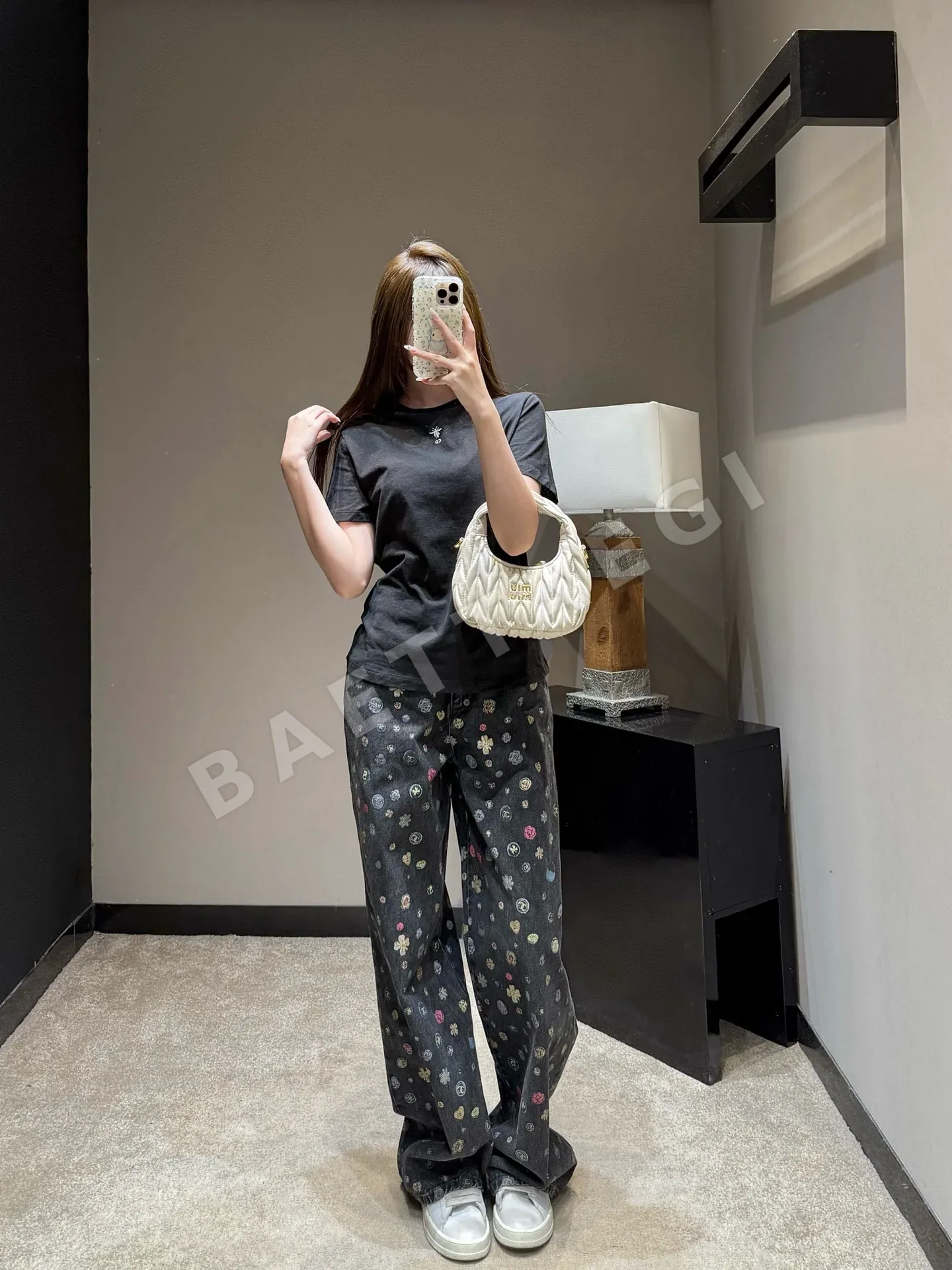 디올 CD 자수 크루넥 반팔 티셔츠 상세 이미지 6
