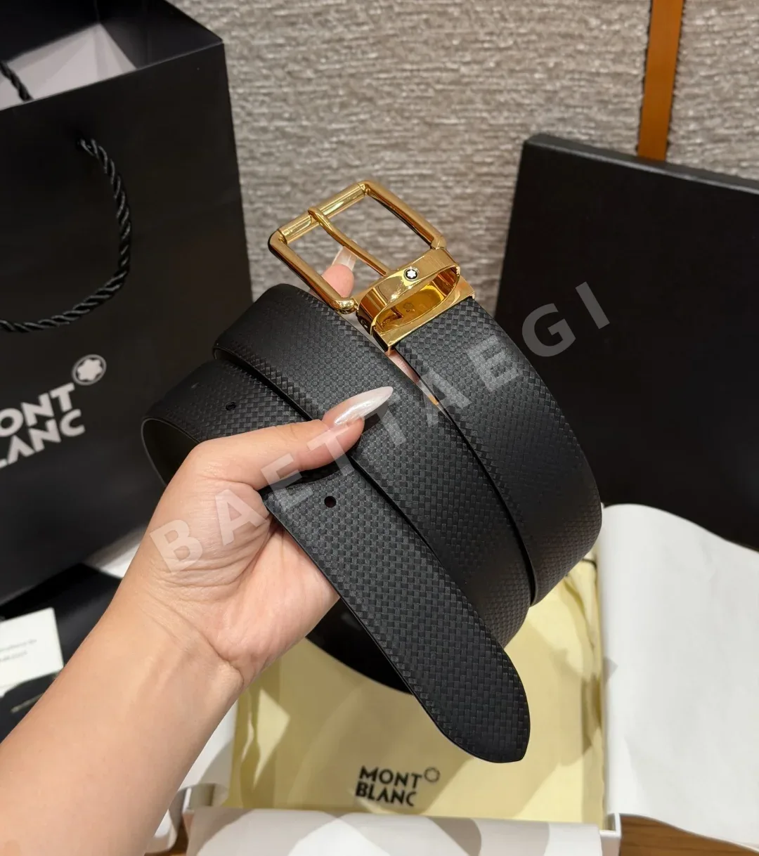 몽블랑 사피아노 양면 남성 벨트 35MM 상세 이미지 4
