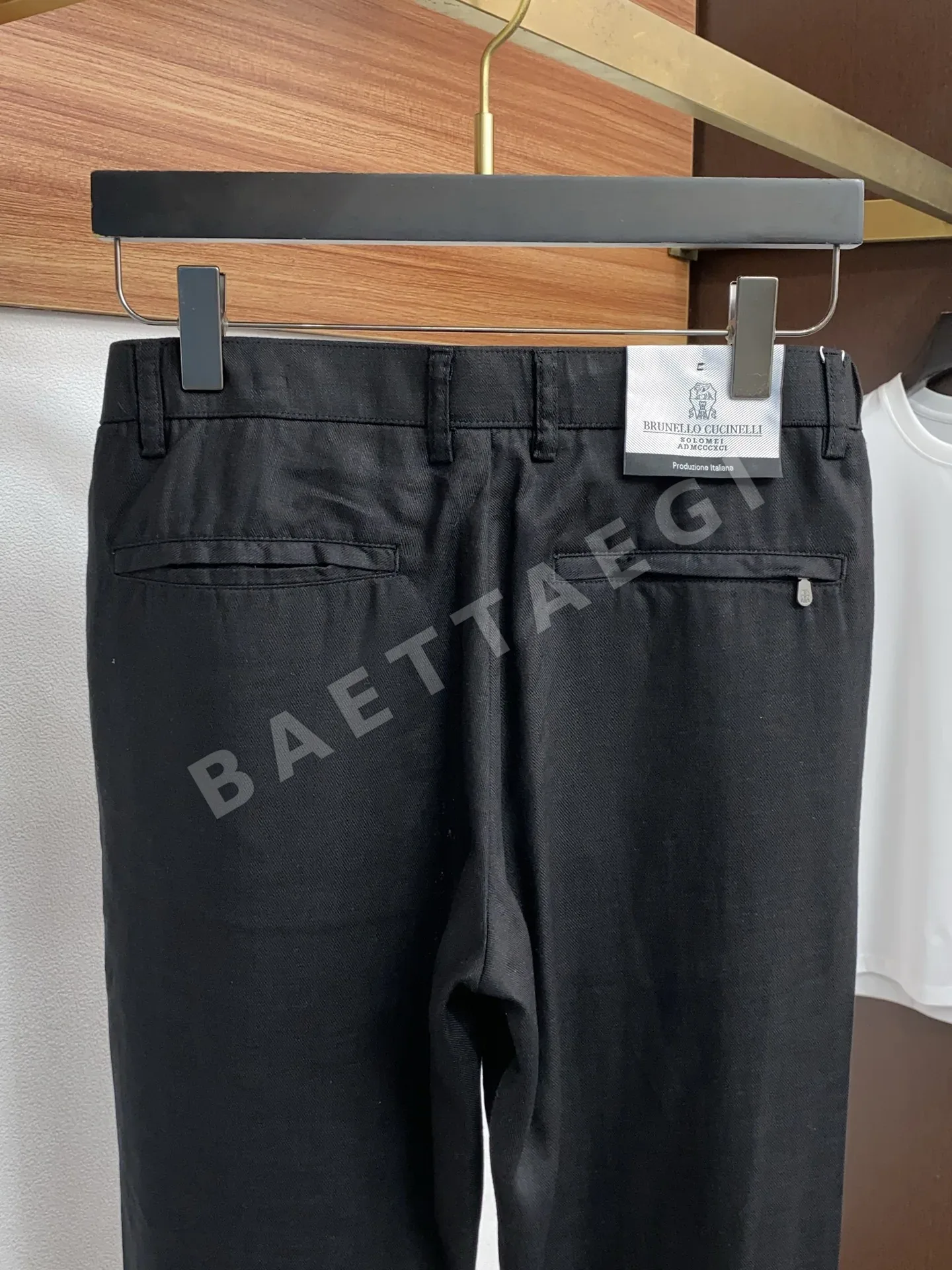 브루넬로쿠치넬리 린넨 코튼 데님 남성 바지 상세 이미지 9