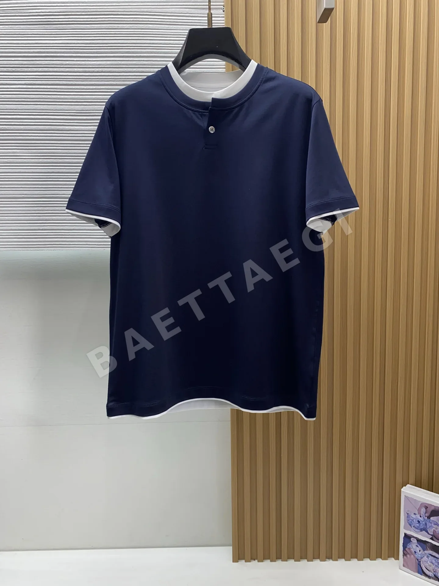 브루넬로쿠치넬리 머서라이즈드 코튼 크루넥 남성 반팔 티셔츠 47984