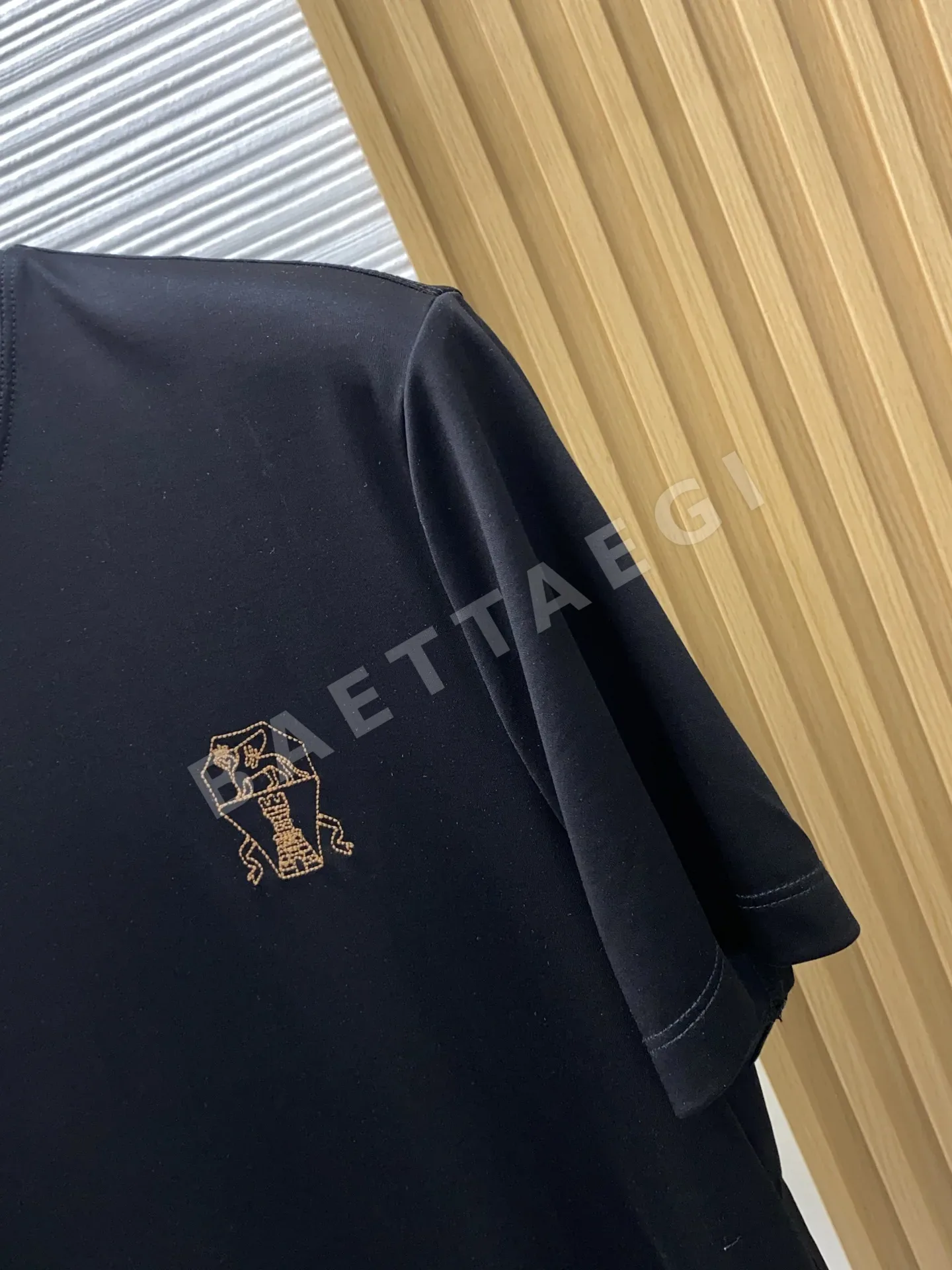 브루넬로쿠치넬리 양면 머서라이즈드 코튼 남성 반팔 티셔츠 상세 이미지 4