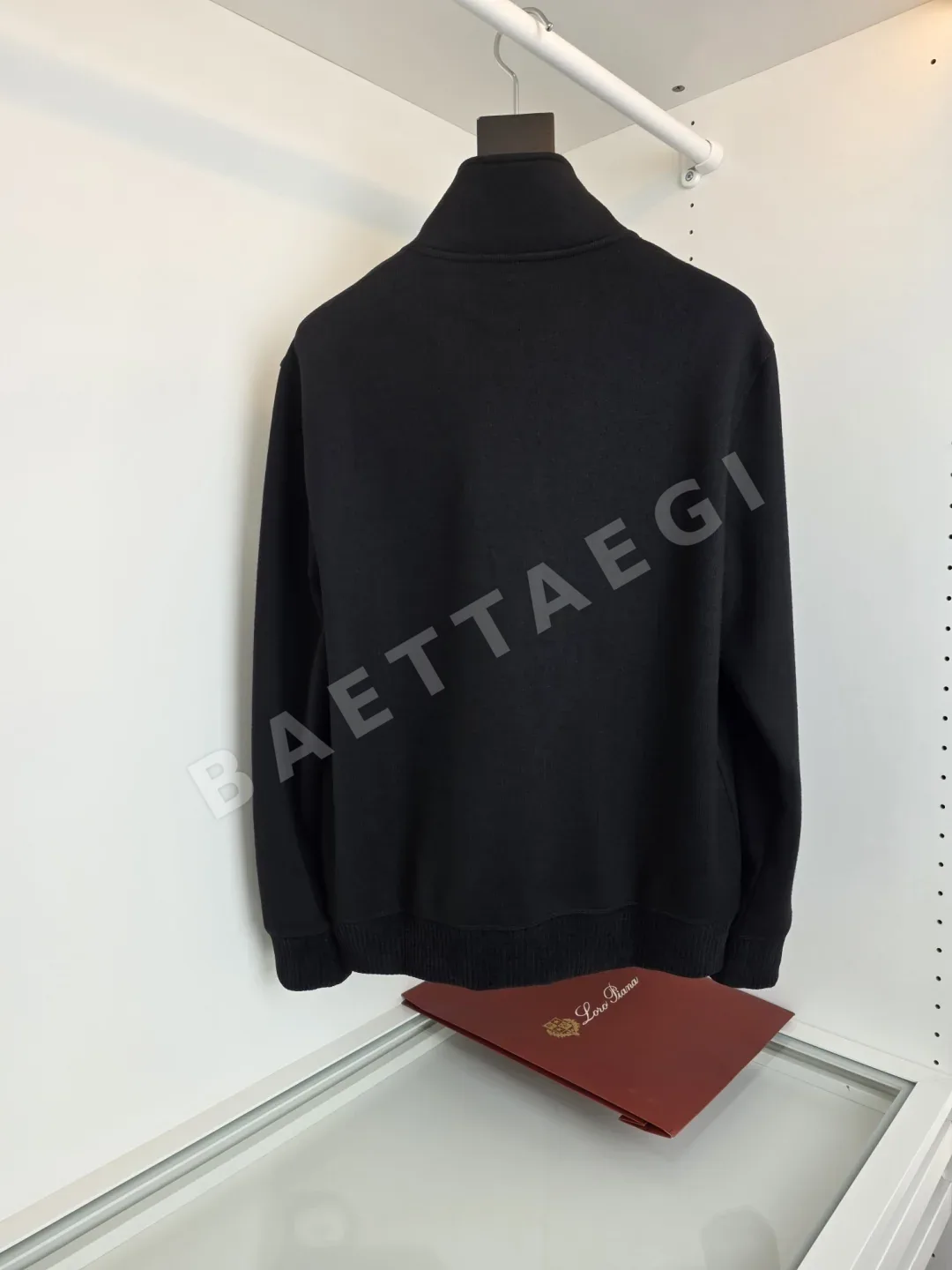 로로피아나 캐시미어 혼방 모크넥 지퍼업 긴팔 스웨트셔츠 상세 이미지 2
