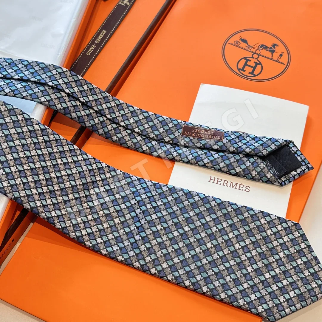 에르메스 프랑스 제조 폭 넥타이 상세 이미지 8