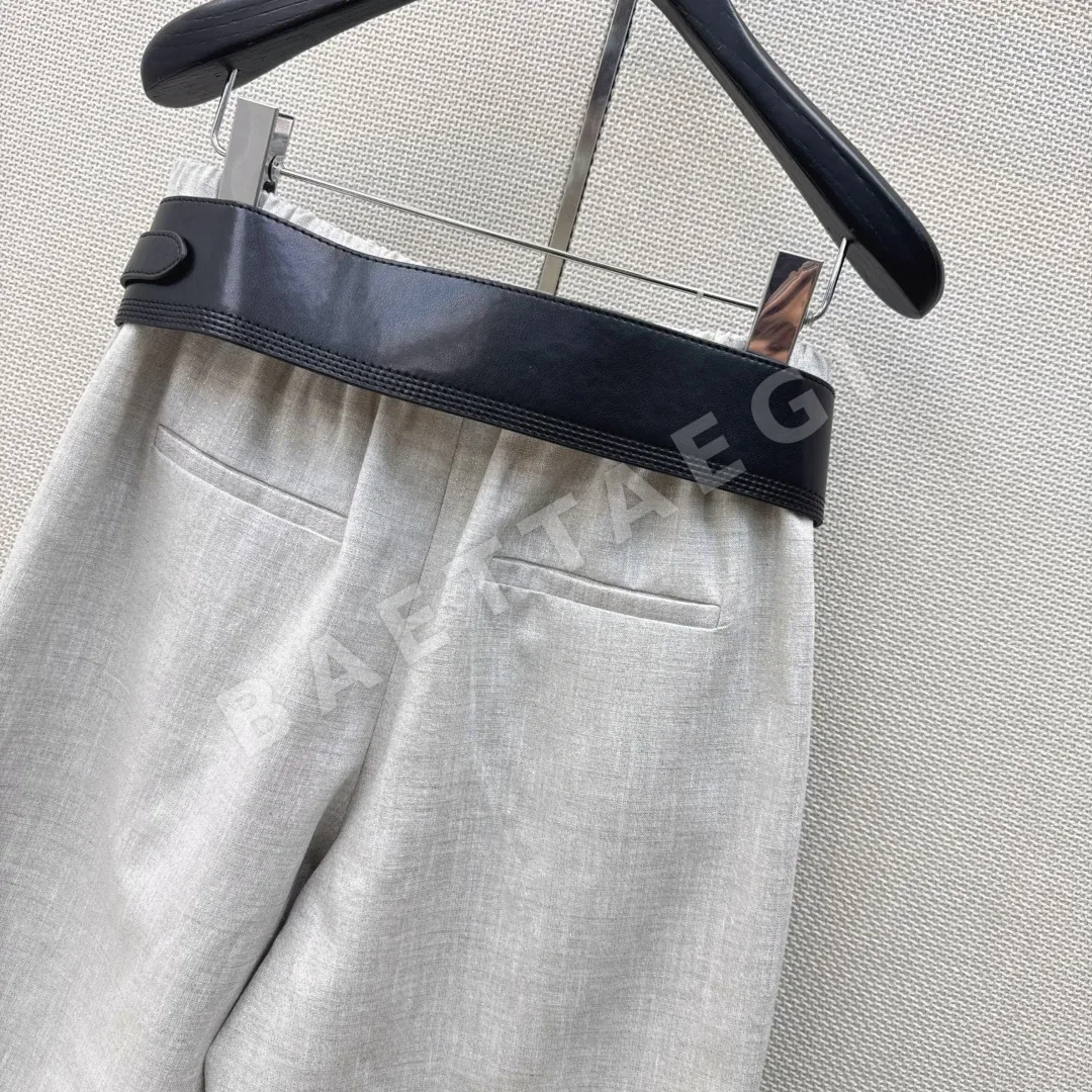 폴로 린넨 혼방 벨트 큐롯 팬츠 여성 바지 상세 이미지 7