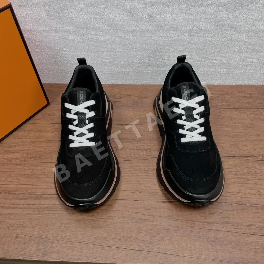 에르메스 스니커즈 남성 송아지가죽 웨빙 디테일 상세 이미지 2
