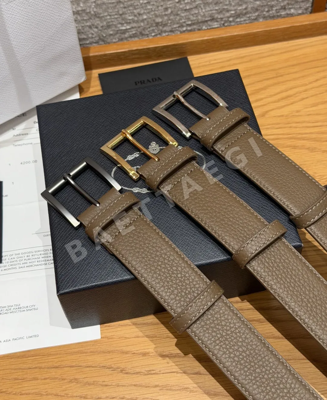 프라다 33mm 가죽 벨트 상세 이미지 9