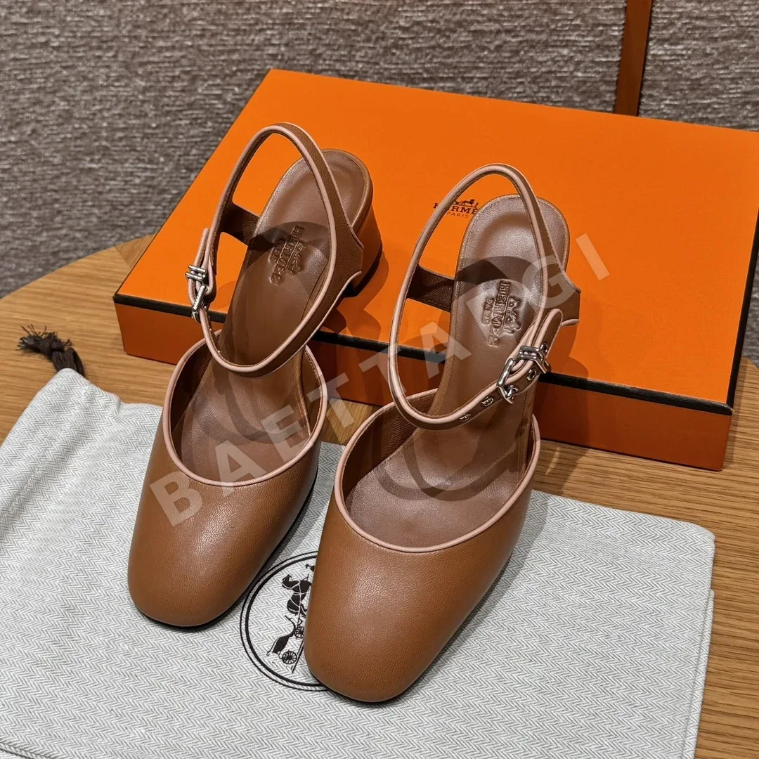 에르메스 카밀라 60 염소가죽 하이힐 146326