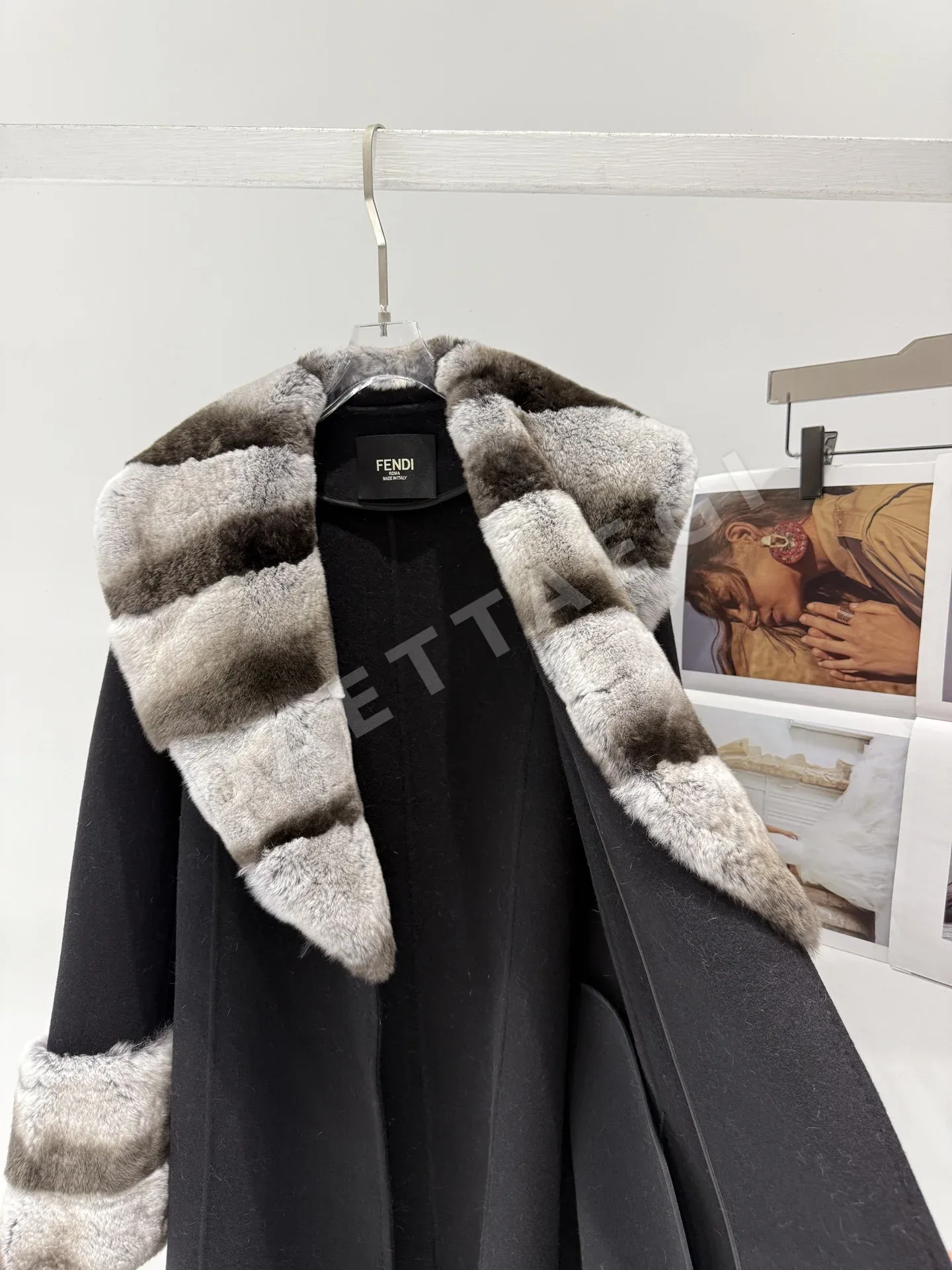 펜디 카시미야 벨티드 롱 코트 여자 자켓 상세 이미지 6