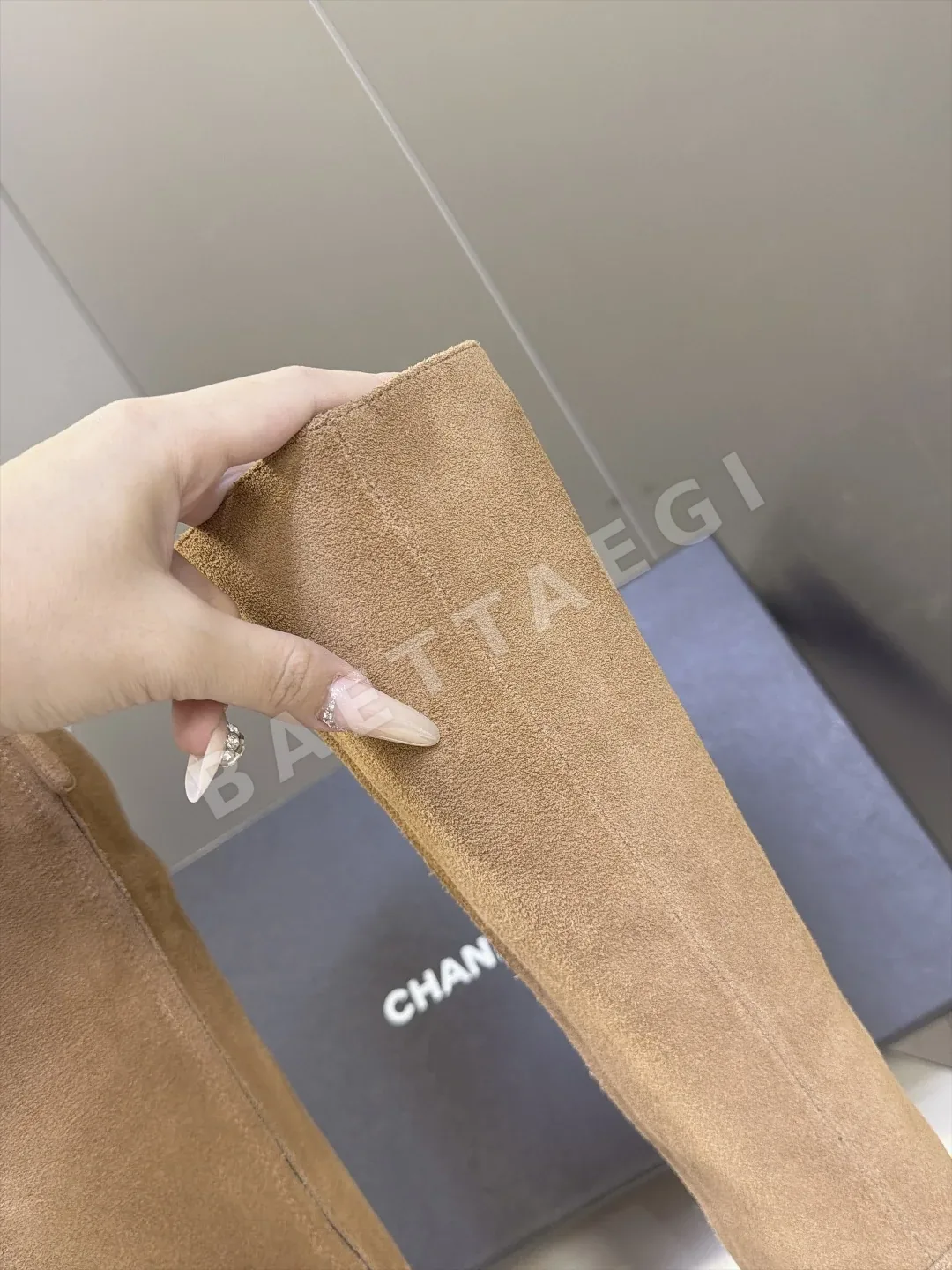 샤넬 부츠 가죽 청키 블록 힐 상세 이미지 8
