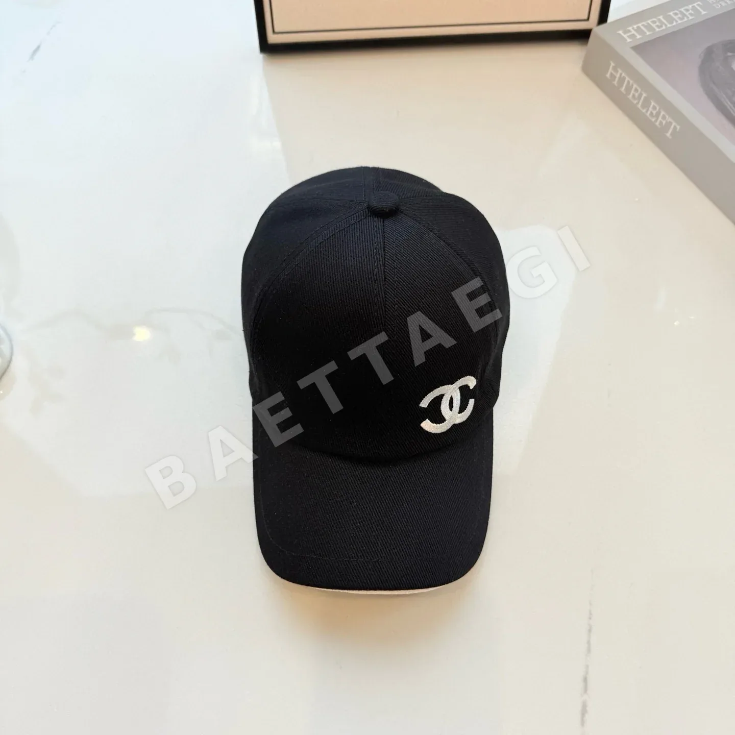 샤넬 트윌 더블 C 자수 야구모자 82463