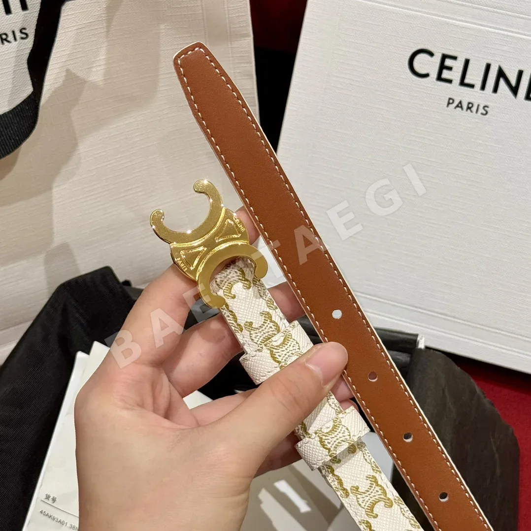 셀린느 트리옴프 양면 카프스킨 벨트 상세 이미지 6