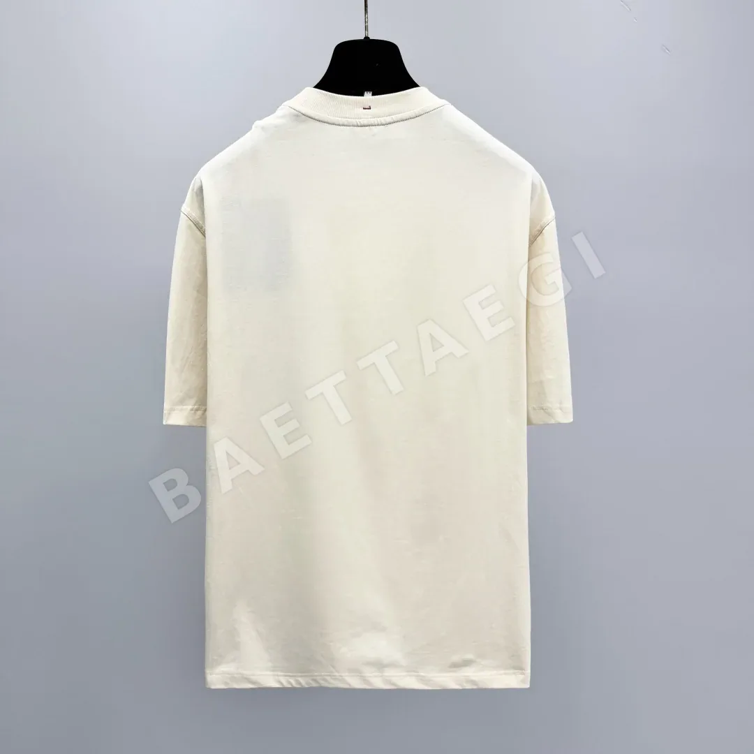 몽클레르 데님 포켓 코튼 블렌드 티셔츠 상세 이미지 2