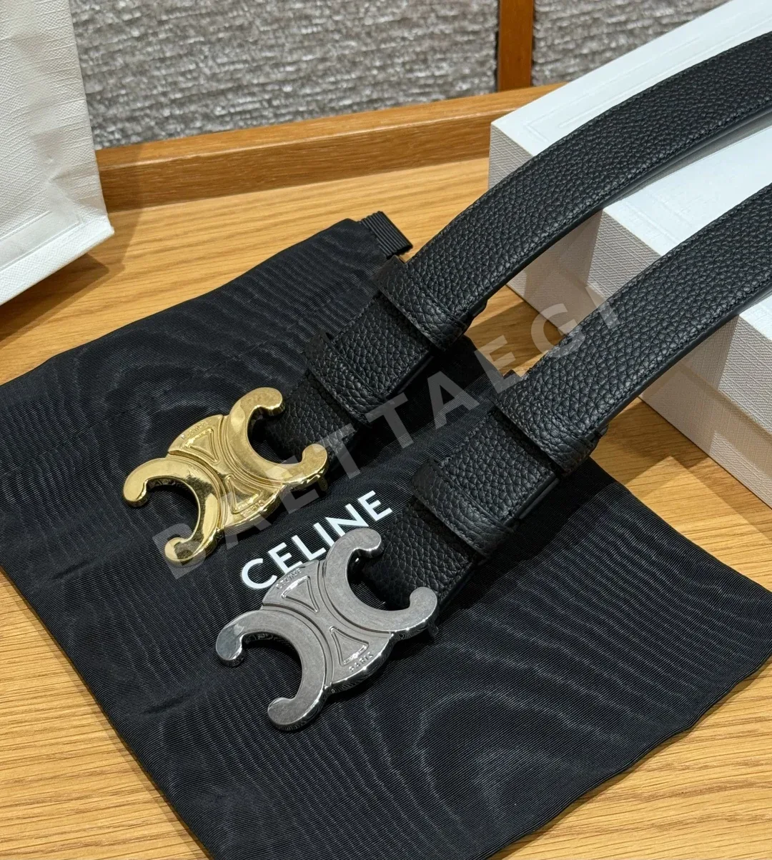 셀린느 개선문 메탈 버클 소가죽 벨트 30MM 상세 이미지 5