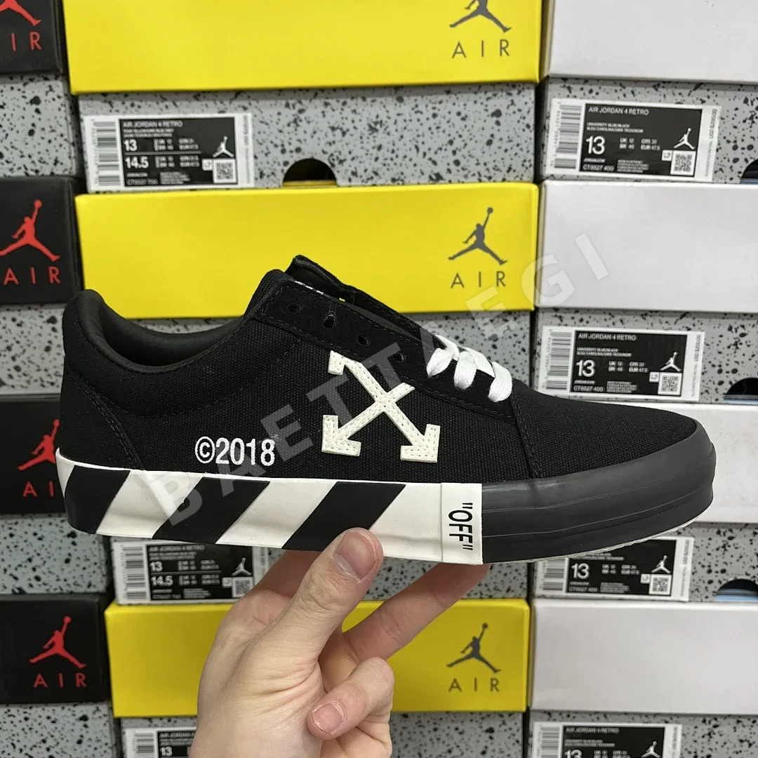 오프화이트 아블로 벌크 로우 202397 Off White Abloh Vulc Low Top Black