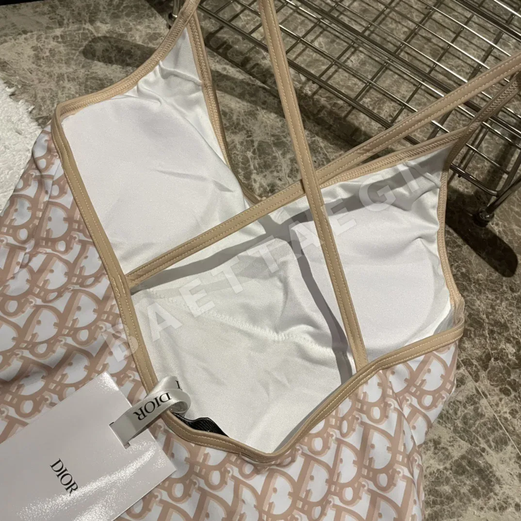 디올 누드 핑크 모노그램 스트랩 원피스 수영복 상세 이미지 9