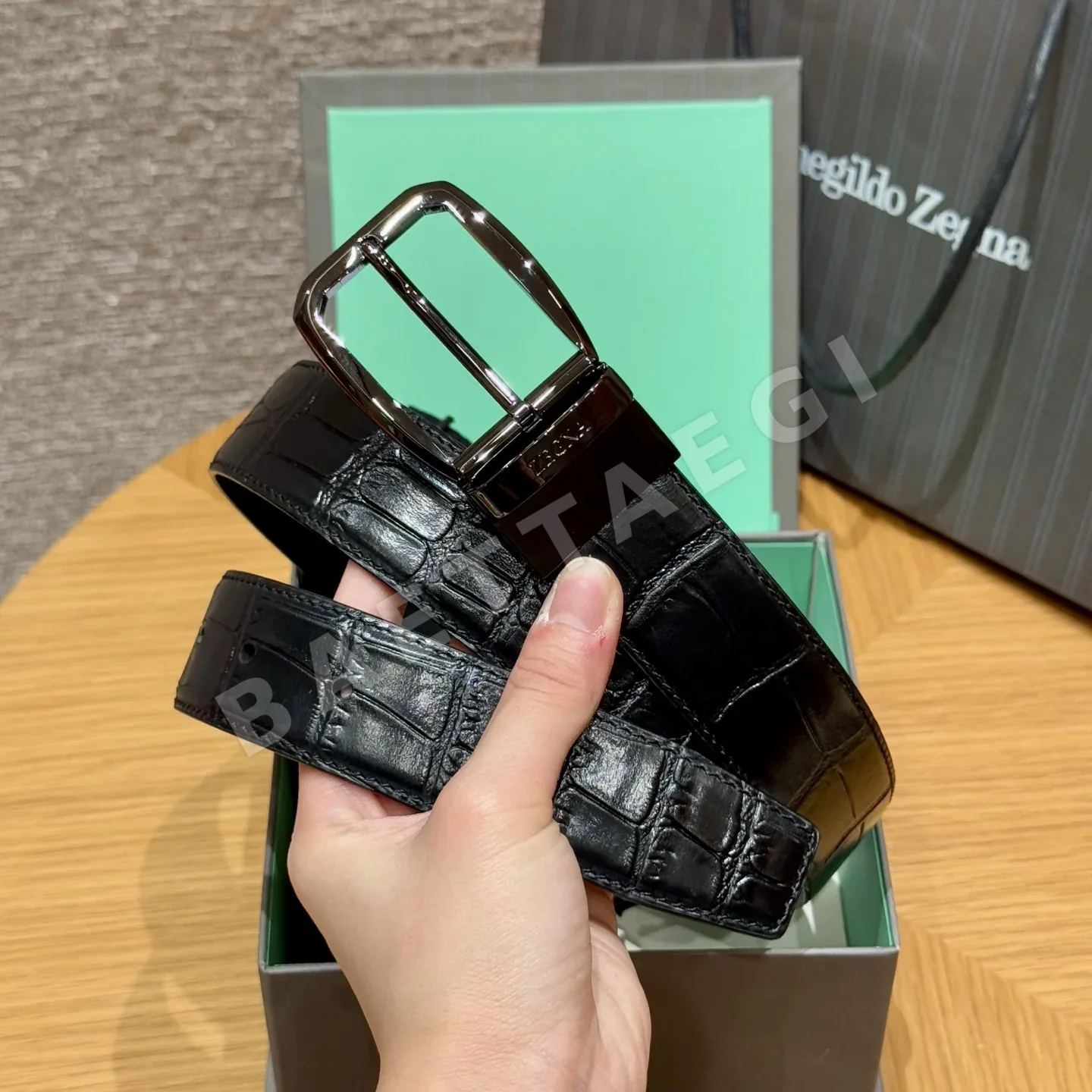 제냐 양면 가죽 벨트 상세 이미지 2