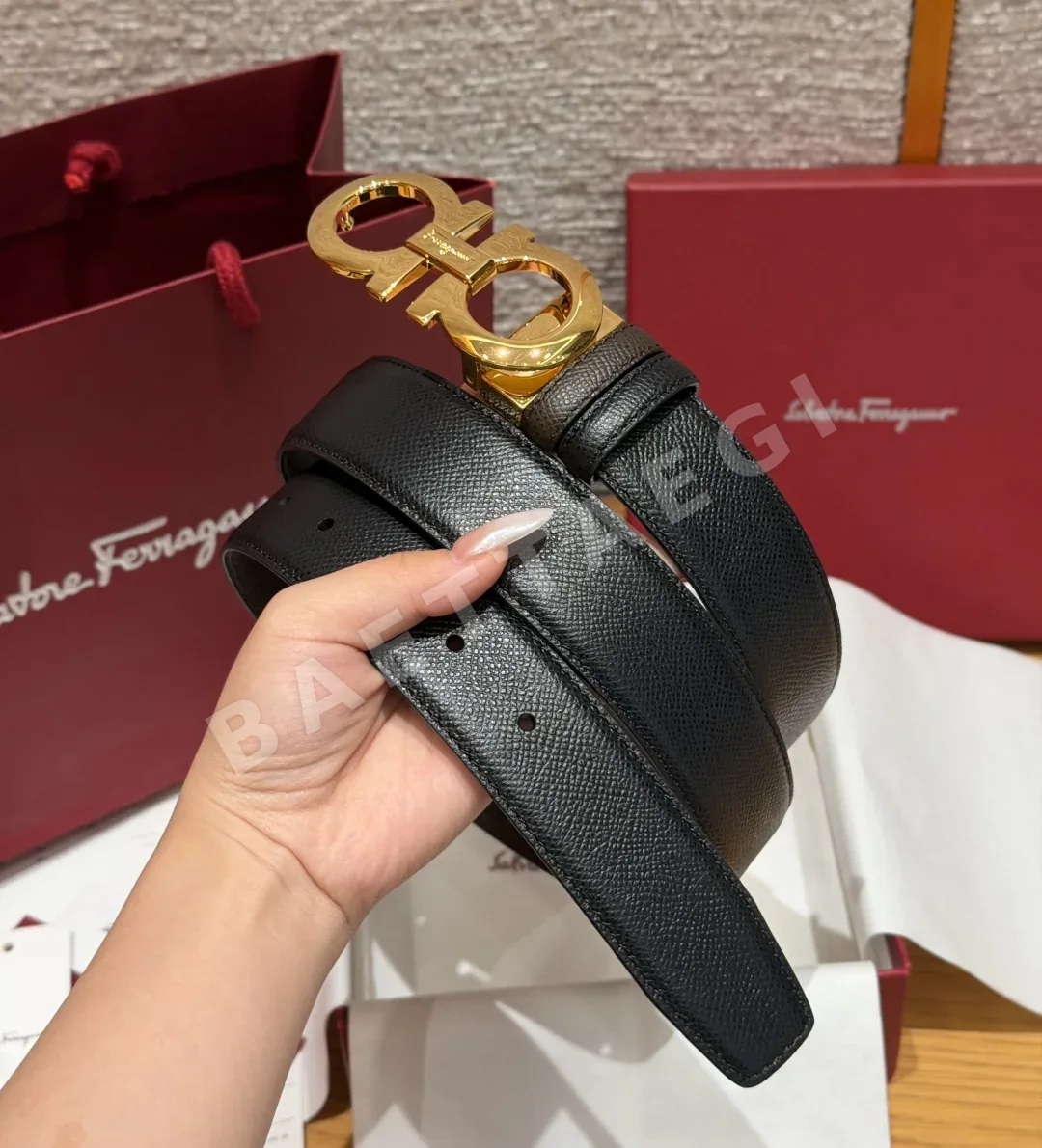 페레가모 JD350 간치니 양면 조절 벨트 35mm 상세 이미지 2