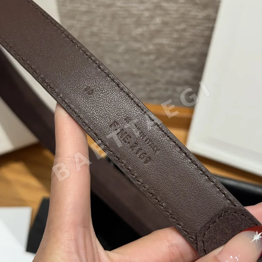 셀린느 웨스턴 골드 장식 가죽 벨트 상세 이미지 6