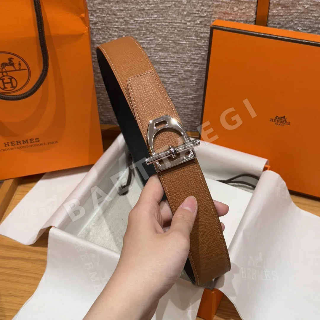 에르메스 앱송 가죽 리버서블 벨트 상세 이미지 4