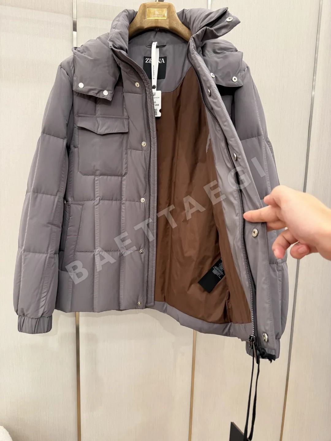 제냐 남성 스탠드카라 다운 패딩 점퍼 상세 이미지 8