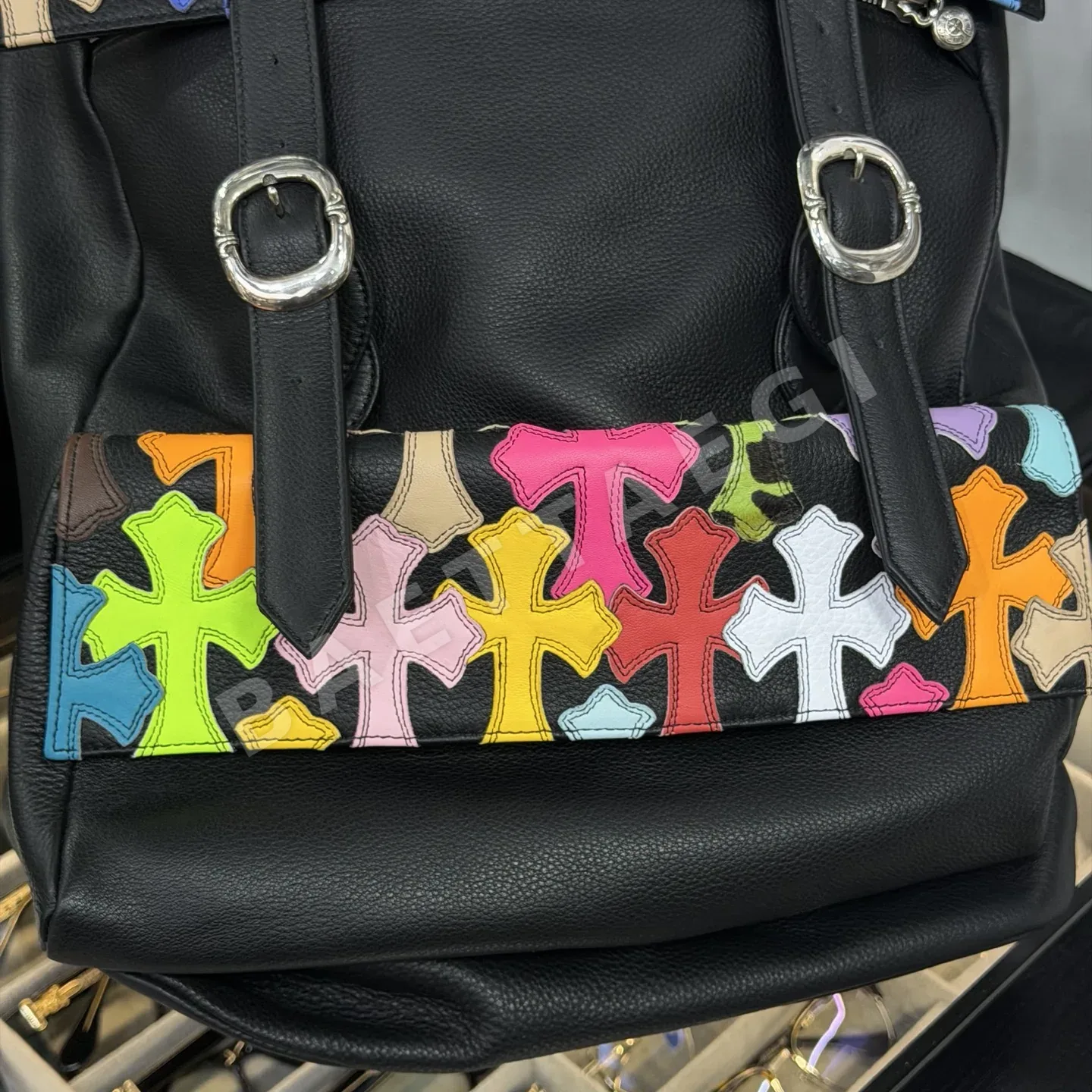 크롬하츠 컬러풀 풀크로스 가죽 백팩 상세 이미지 4