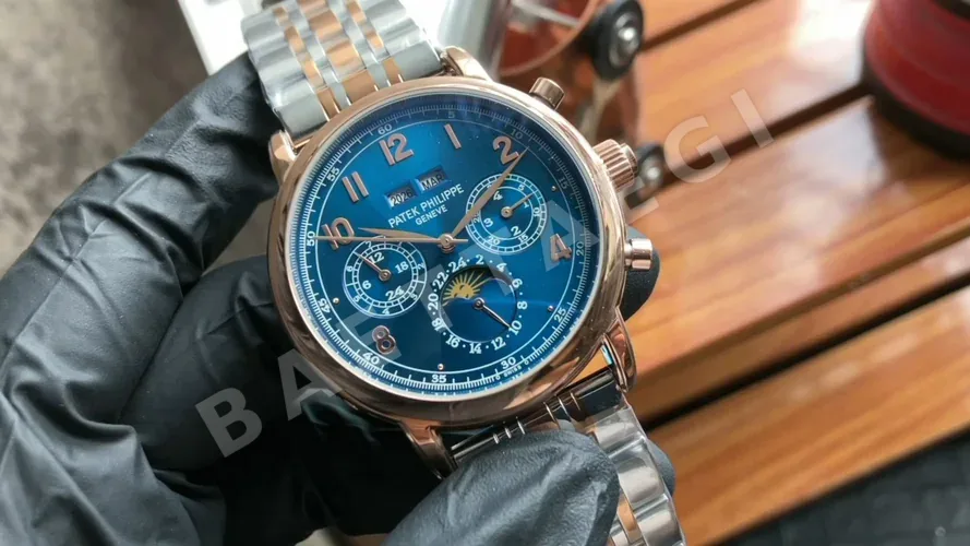 파텍필립 투르비용 드래곤 다이얼 자동 레더스트랩 스틸 레플리카 44162 Patek Philippe